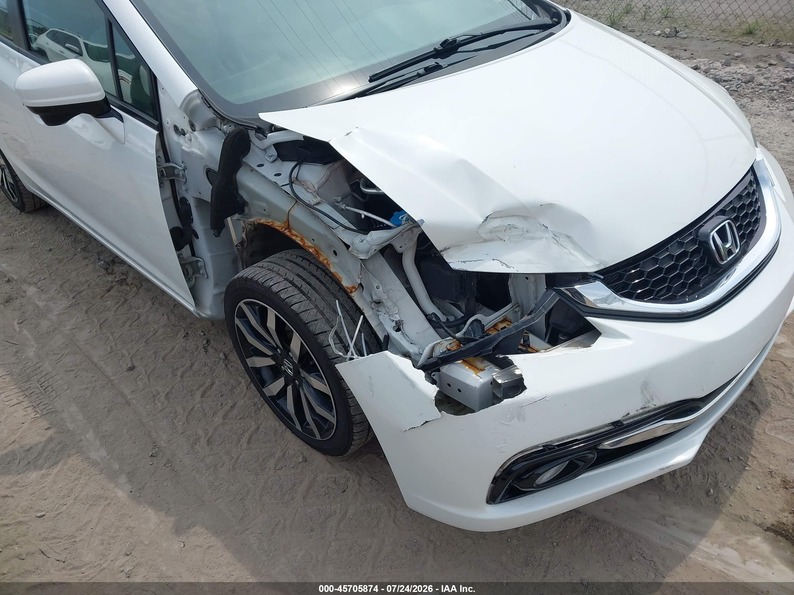 2015 Honda Civic Ex-l White vin: 19XFB2F98FE282717