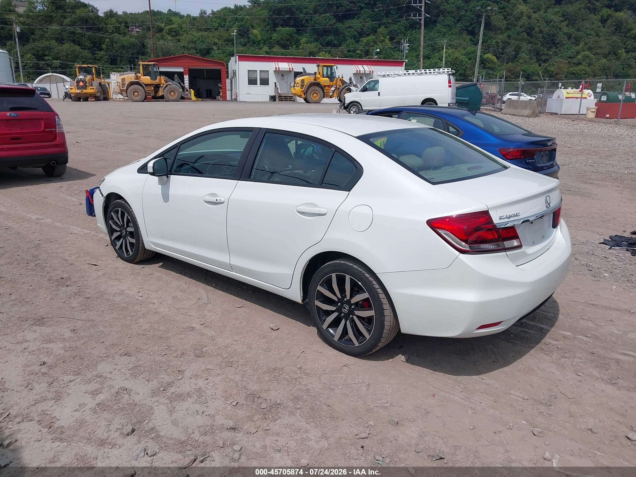 2015 Honda Civic Ex-l White vin: 19XFB2F98FE282717