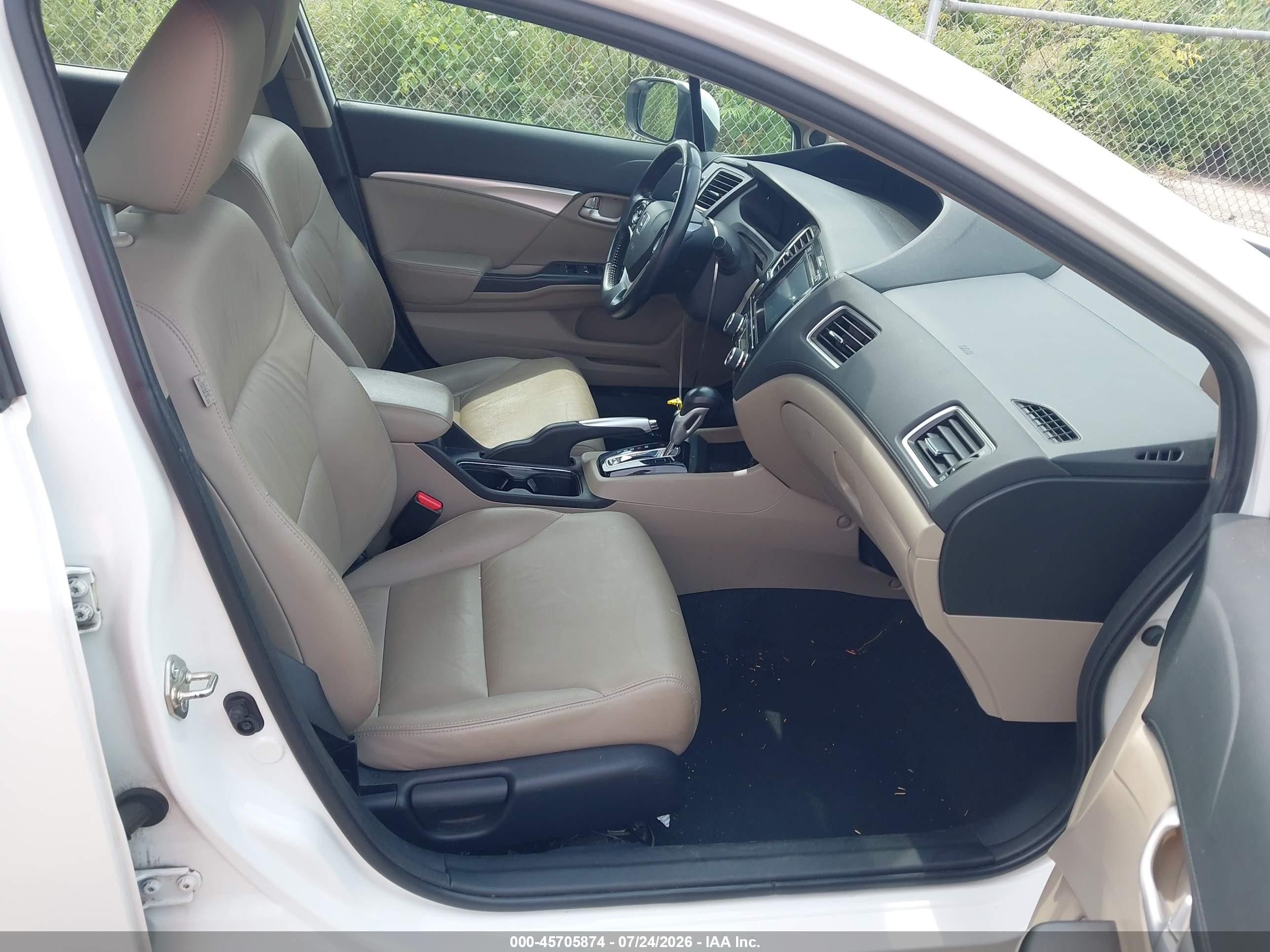 2015 Honda Civic Ex-l White vin: 19XFB2F98FE282717