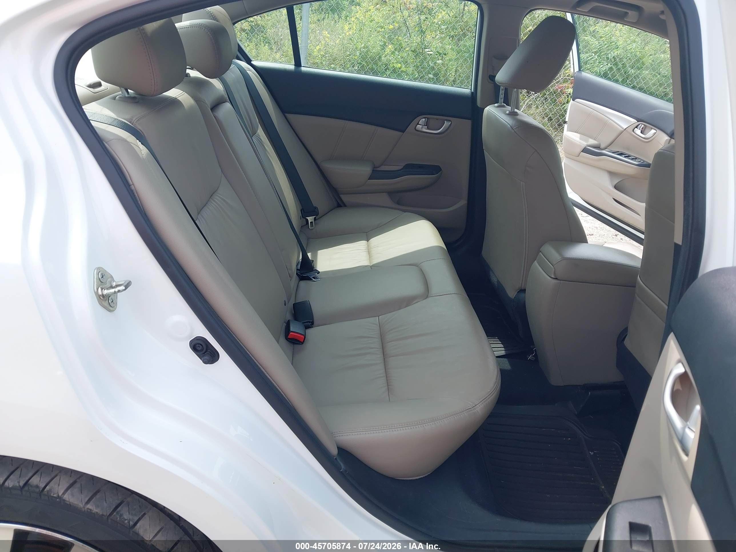2015 Honda Civic Ex-l White vin: 19XFB2F98FE282717