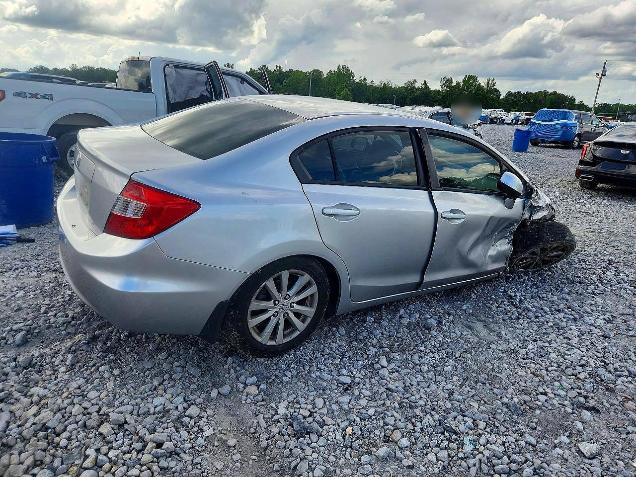 2012 Honda Civic Exl Silver vin: 19XFB2F99CE016540