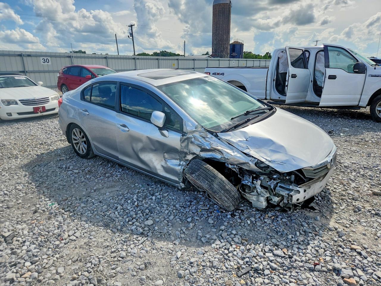 2012 Honda Civic Exl Silver vin: 19XFB2F99CE016540