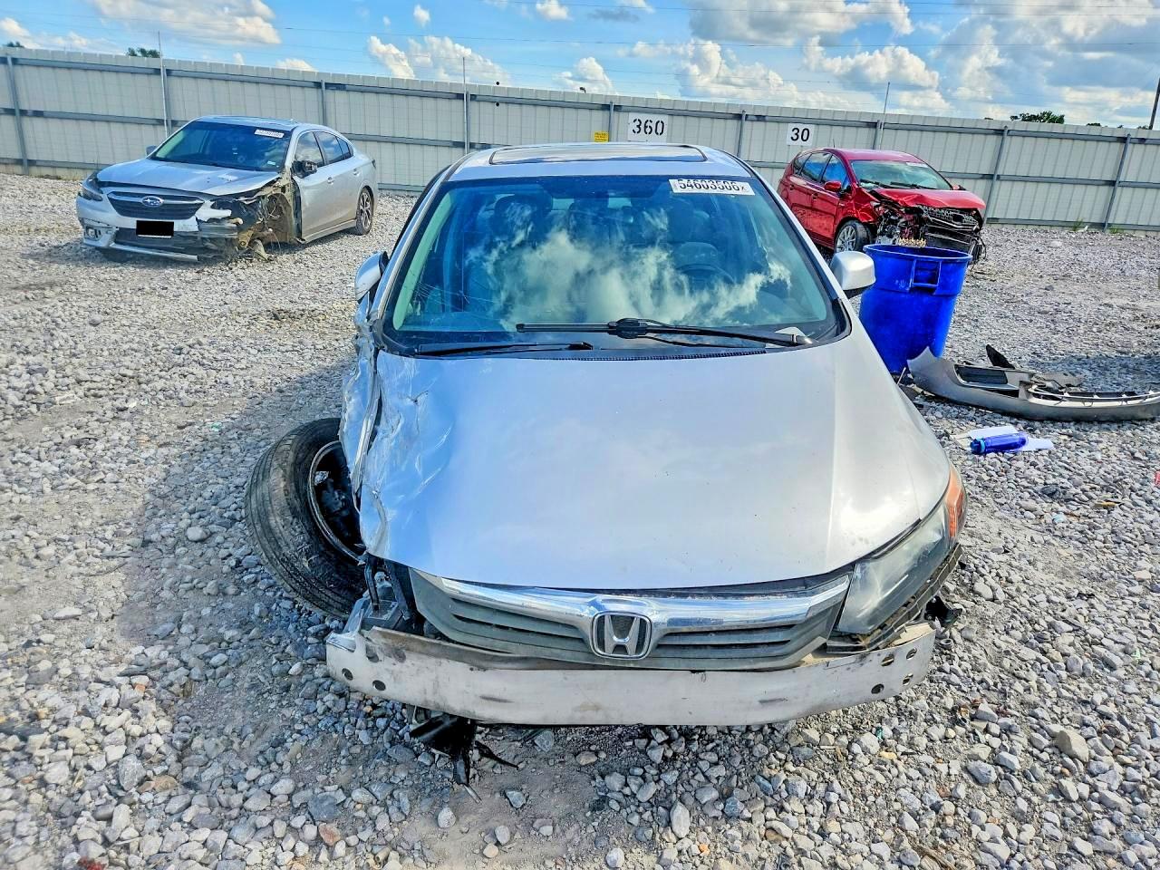 2012 Honda Civic Exl Silver vin: 19XFB2F99CE016540