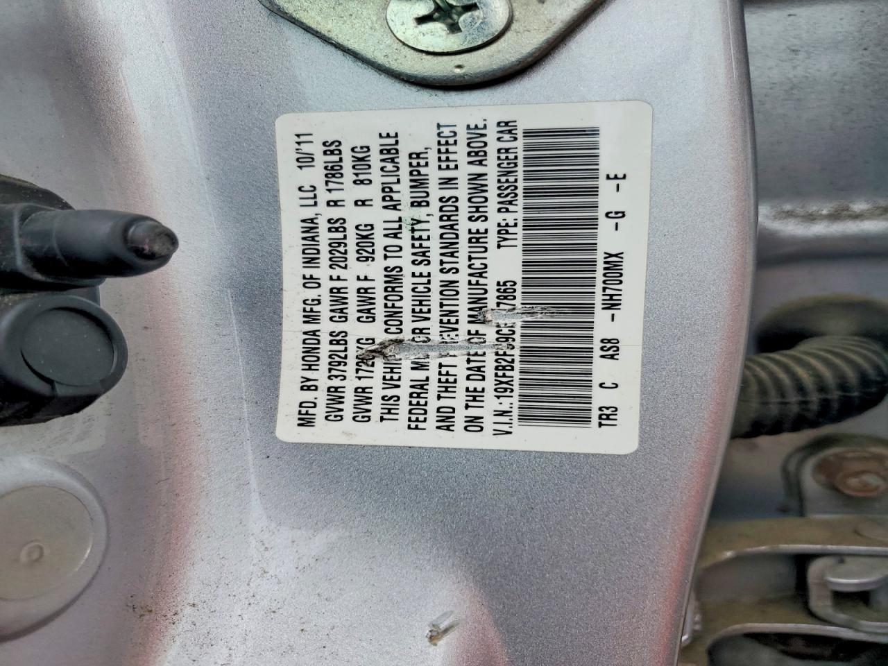 2012 Honda Civic Exl Silver vin: 19XFB2F99CE017865