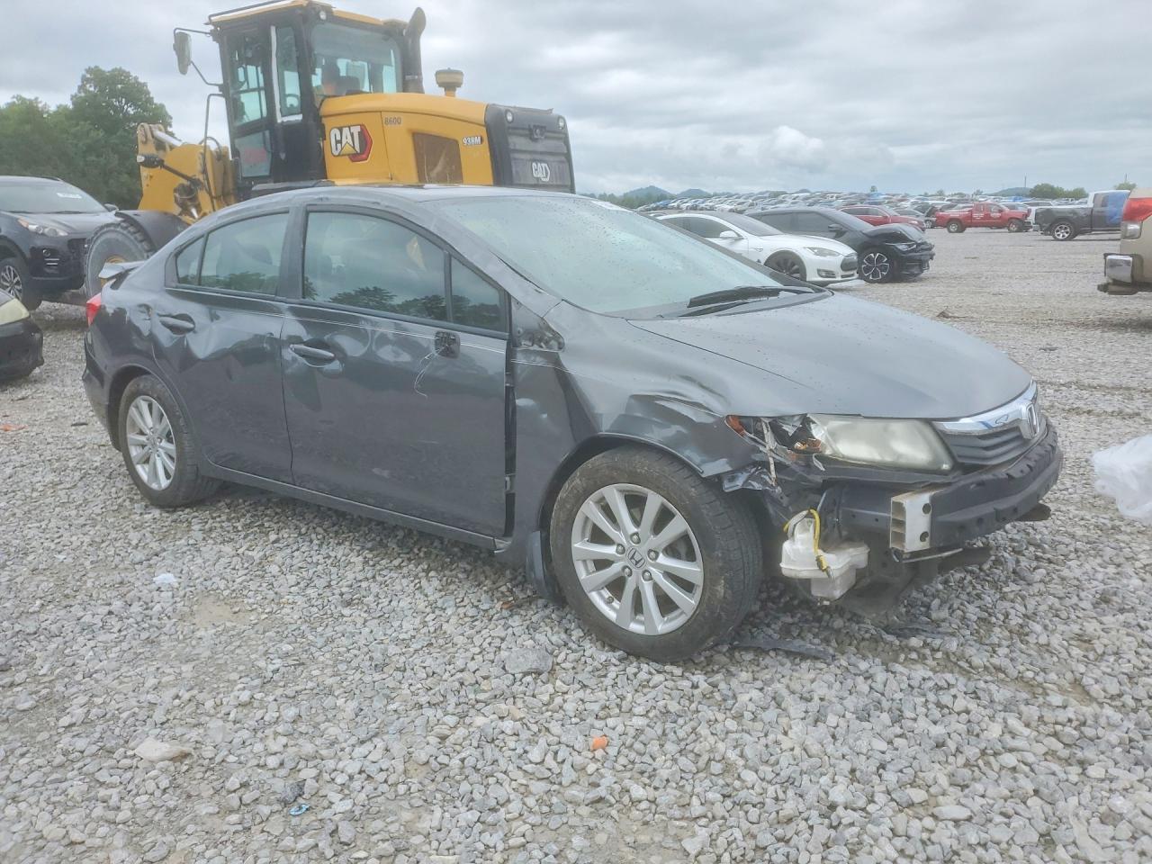 2012 Honda Civic Gray vin: 19XFB2F99CE018689