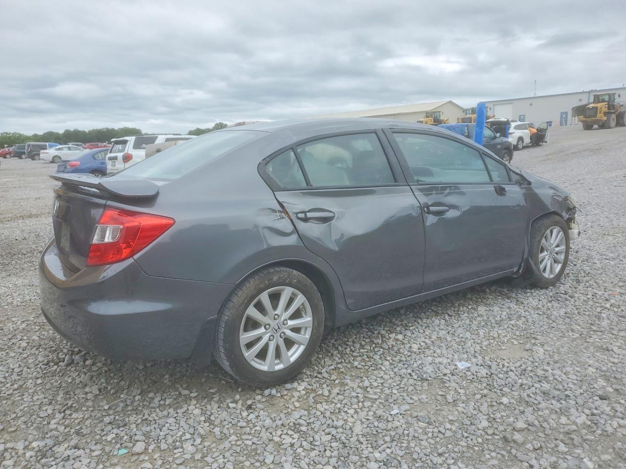 2012 Honda Civic Gray vin: 19XFB2F99CE018689