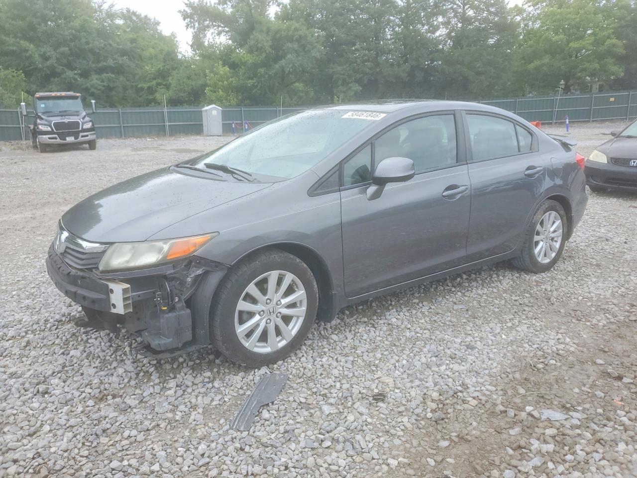 2012 Honda Civic Gray vin: 19XFB2F99CE018689