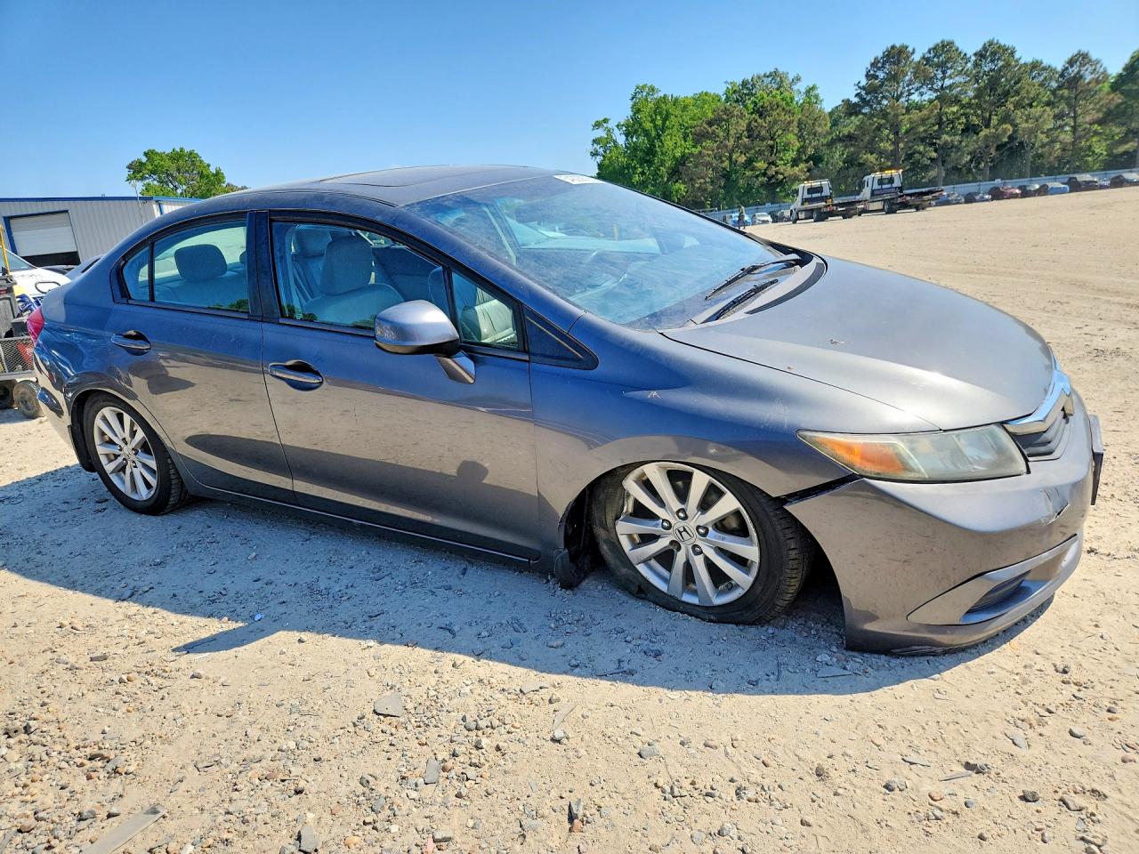 2012 Honda Civic Exl Gray vin: 19XFB2F99CE021687