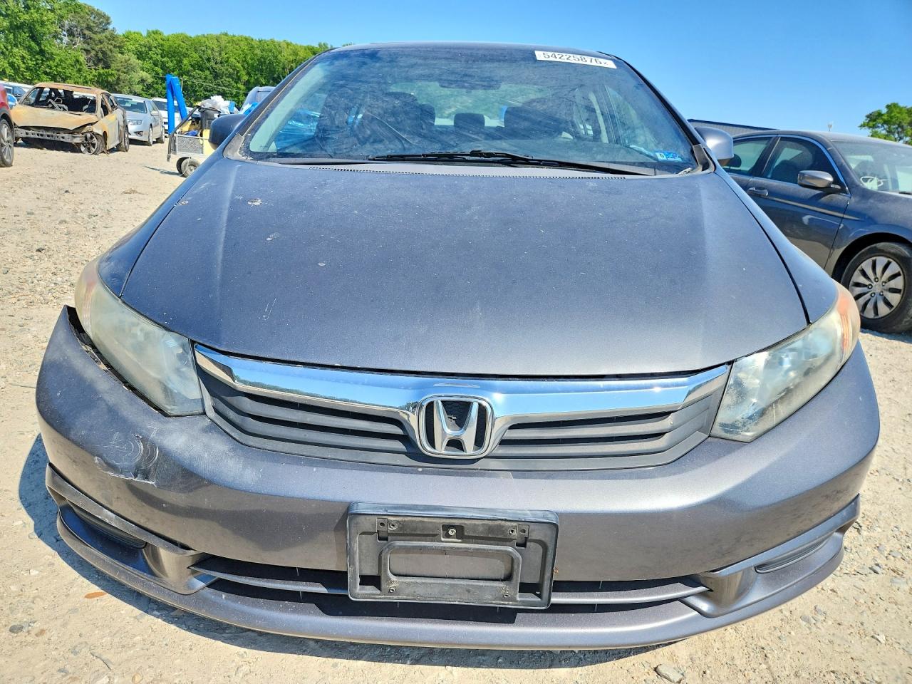 2012 Honda Civic Exl Gray vin: 19XFB2F99CE021687