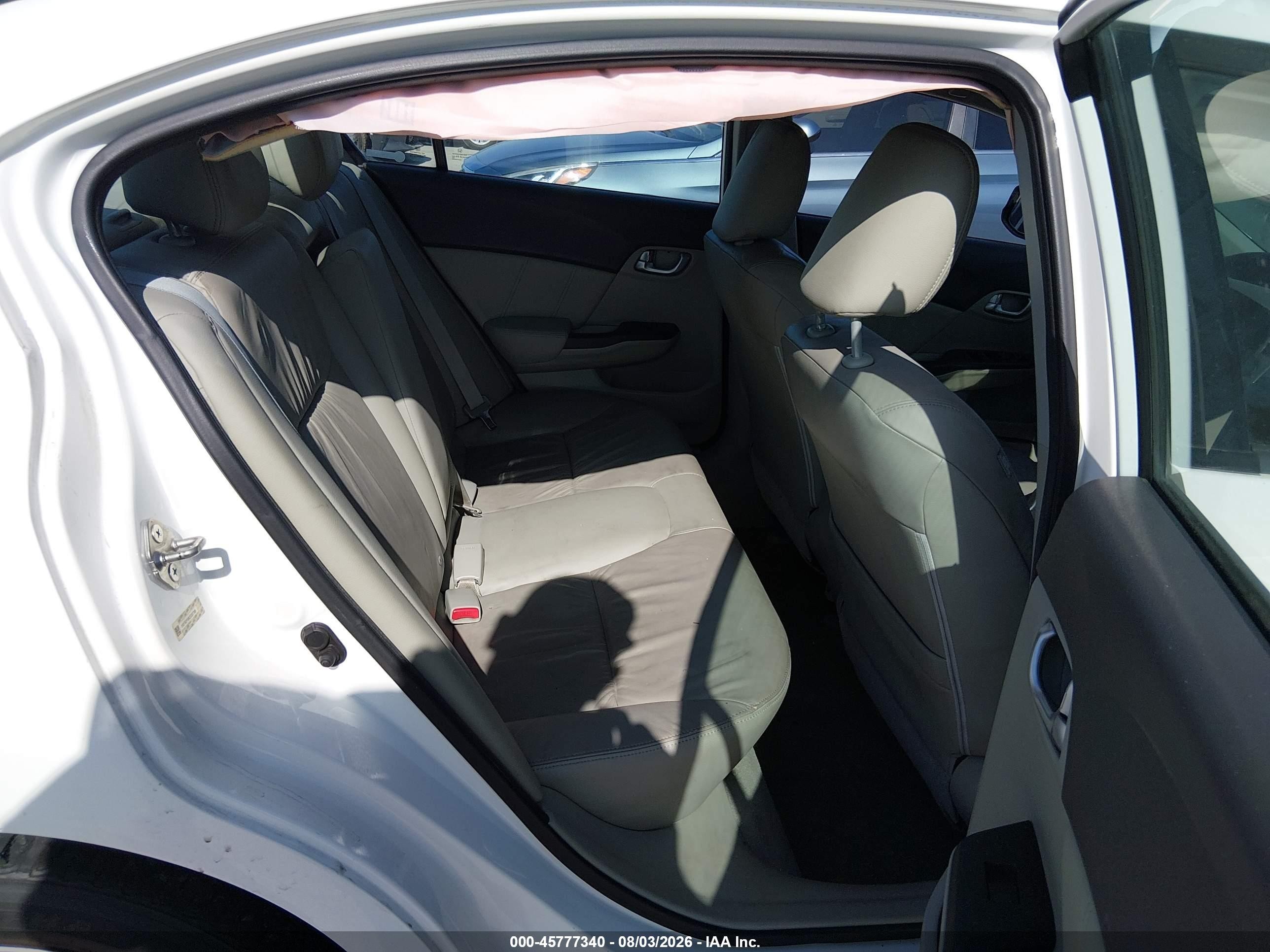 2012 Honda Civic Ex-l White vin: 19XFB2F99CE337798