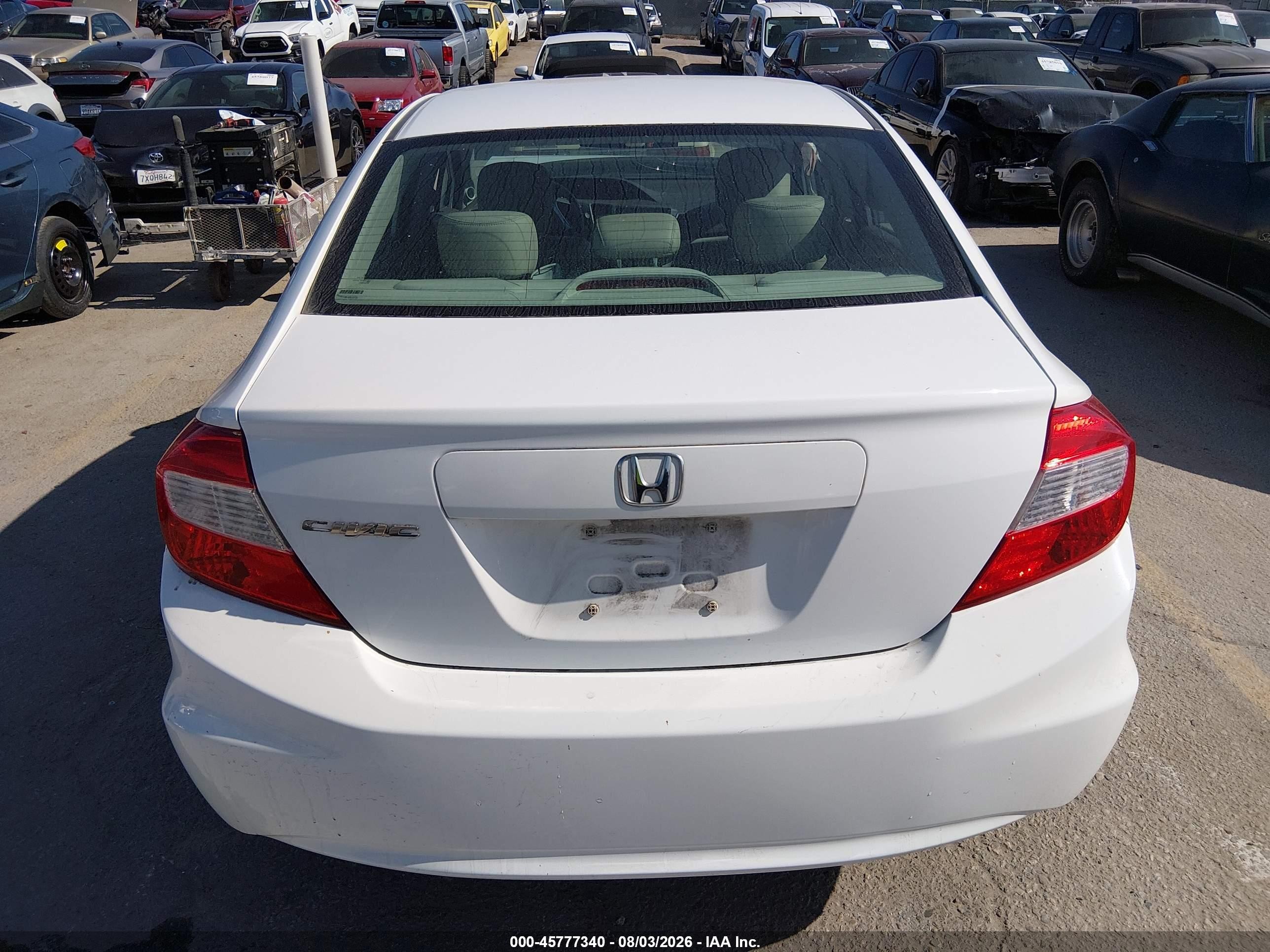 2012 Honda Civic Ex-l White vin: 19XFB2F99CE337798
