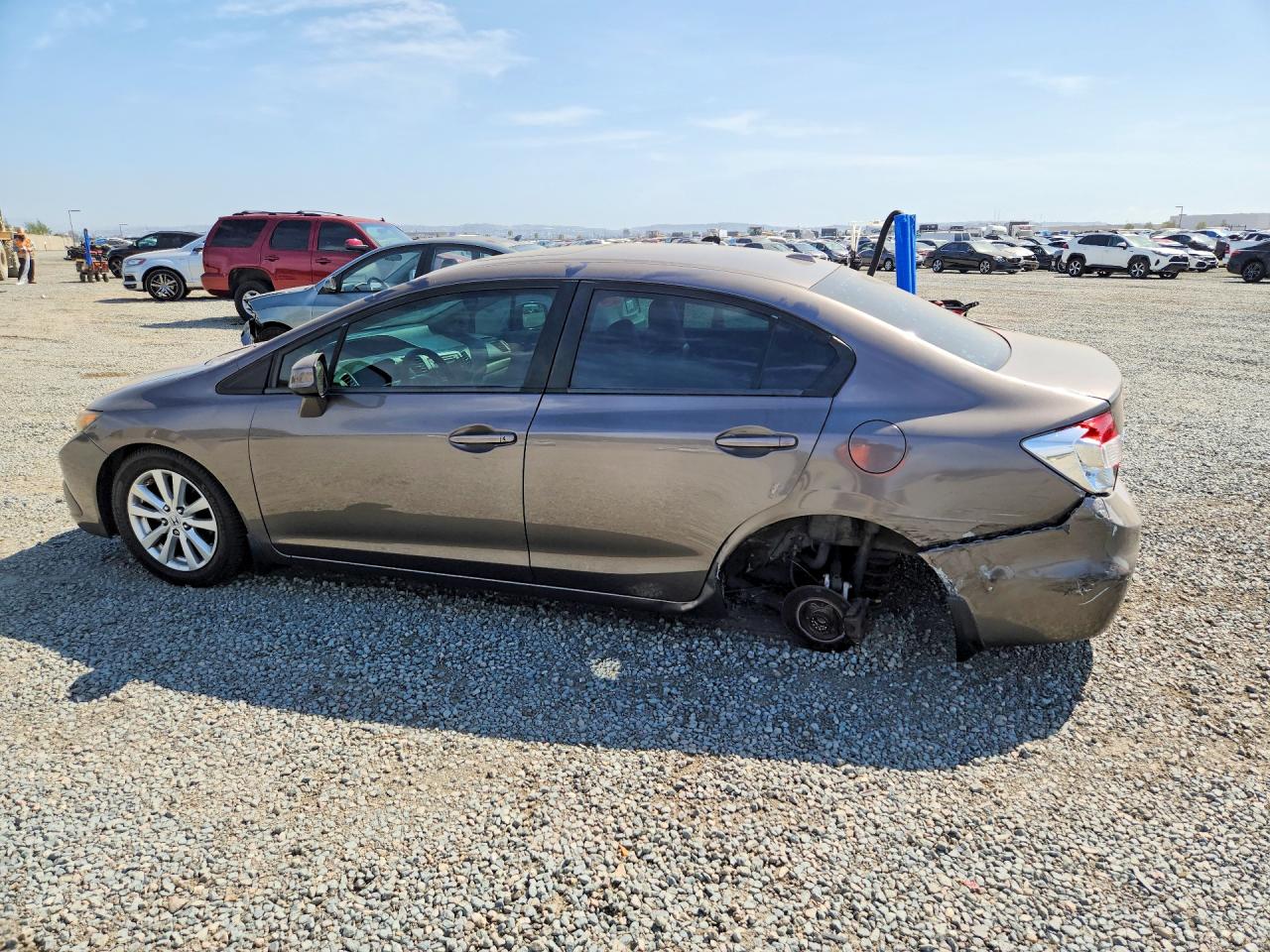 2012 Honda Civic Exl Коричневый vin: 19XFB2F99CE338904