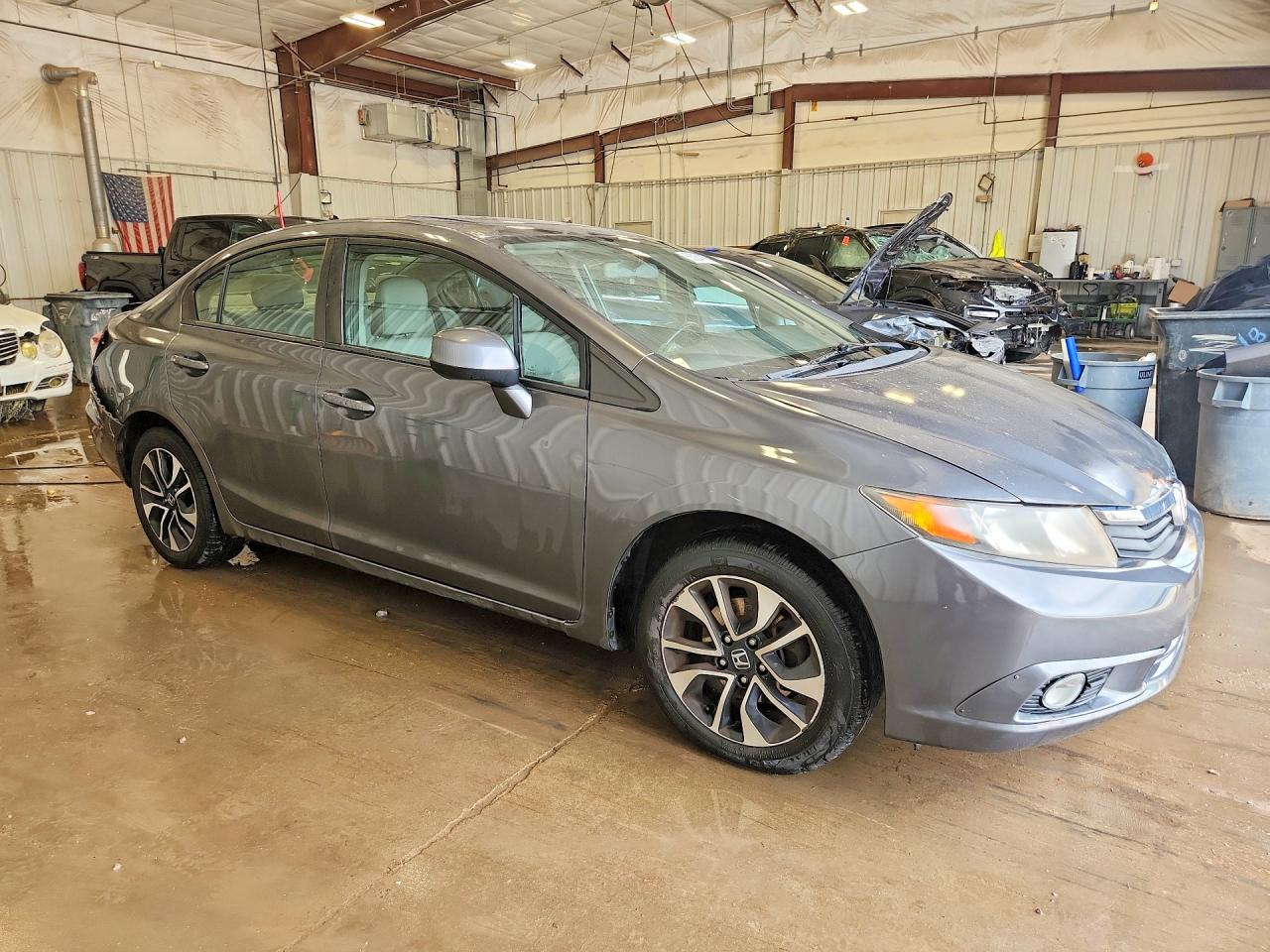2013 Honda Civic Exl Gray vin: 19XFB2F99DE004003
