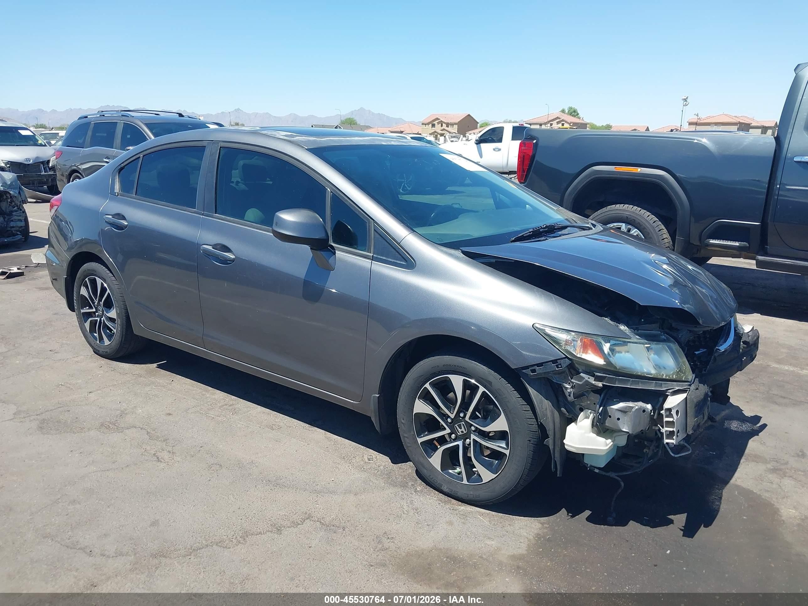 2013 Honda Civic Ex-l Gray vin: 19XFB2F99DE034554
