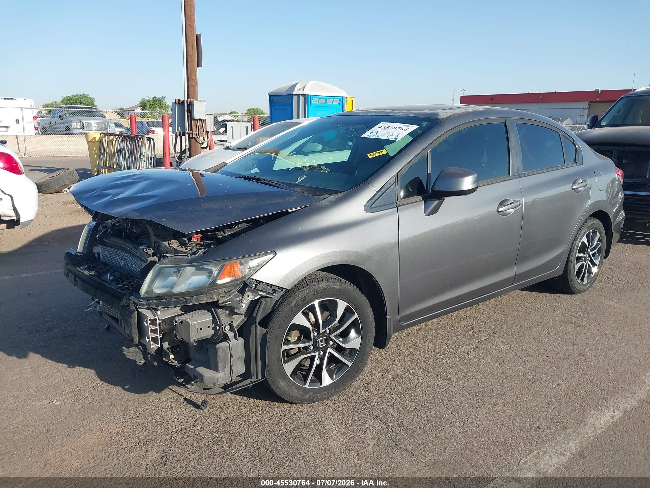 2013 Honda Civic Ex-l Gray vin: 19XFB2F99DE034554