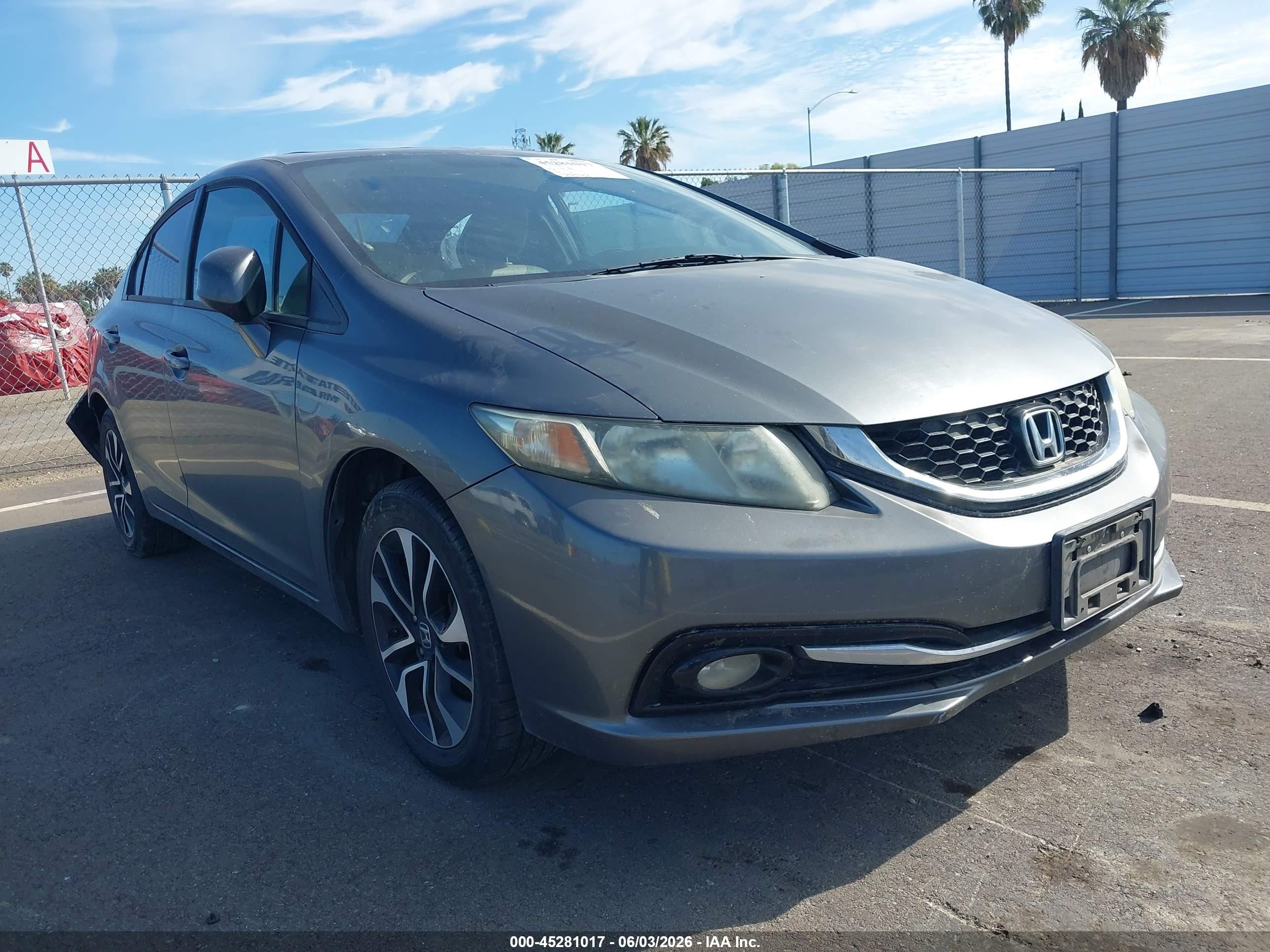 2013 Honda Civic Ex-l Gray vin: 19XFB2F99DE211300