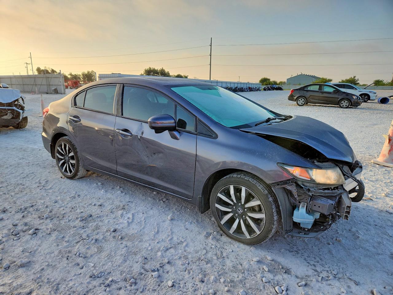2014 Honda Civic Exl Gray vin: 19XFB2F99EE002219