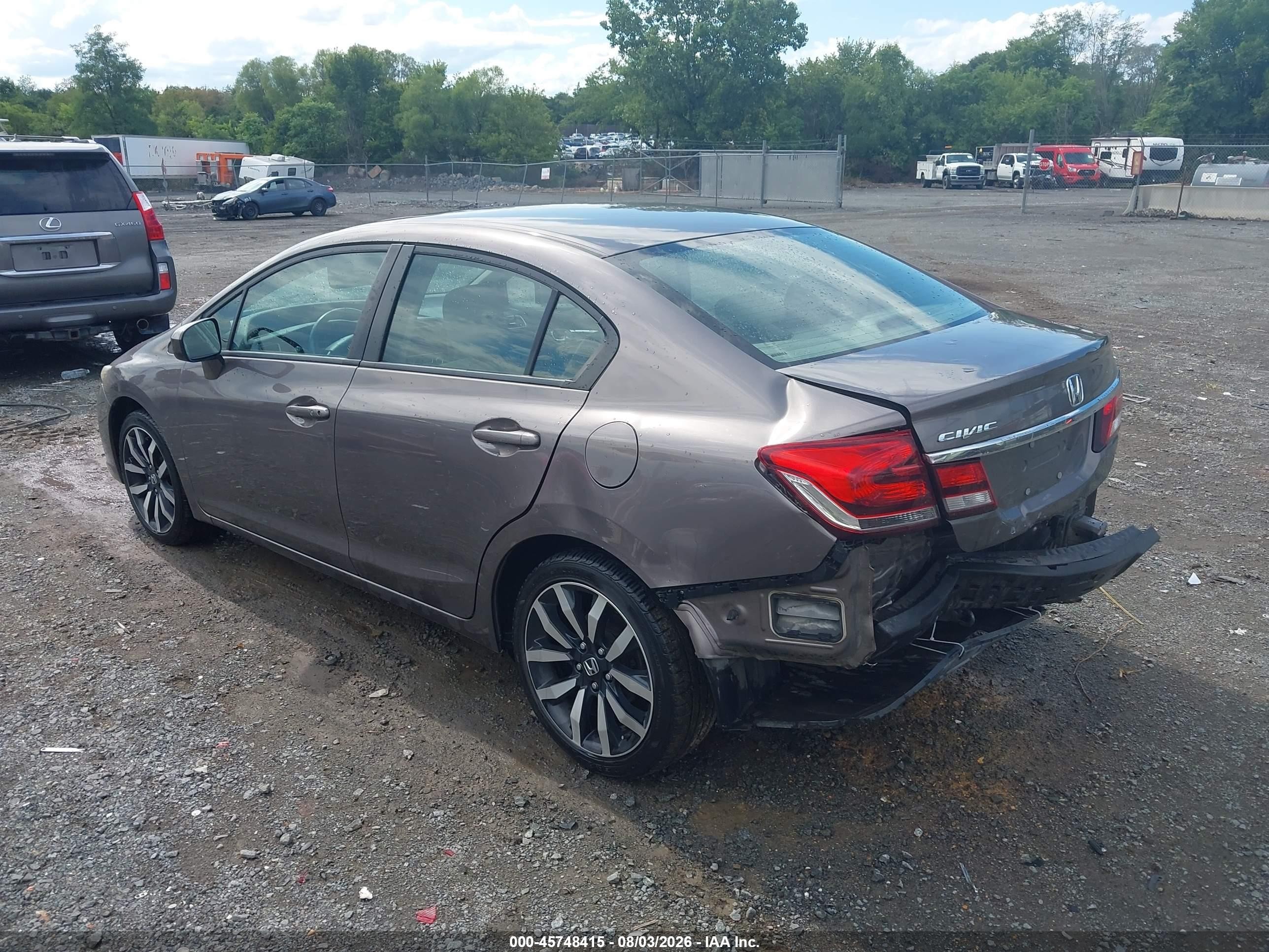 2014 Honda Civic Ex-l Gray vin: 19XFB2F99EE012524
