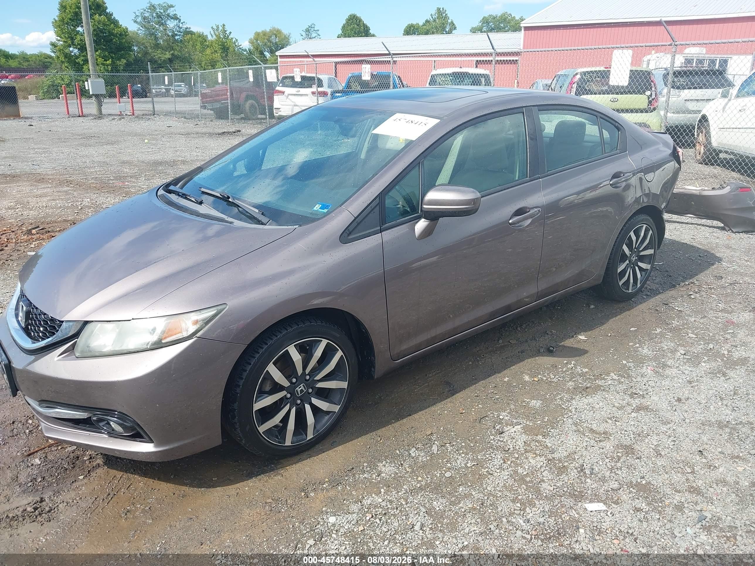 2014 Honda Civic Ex-l Gray vin: 19XFB2F99EE012524