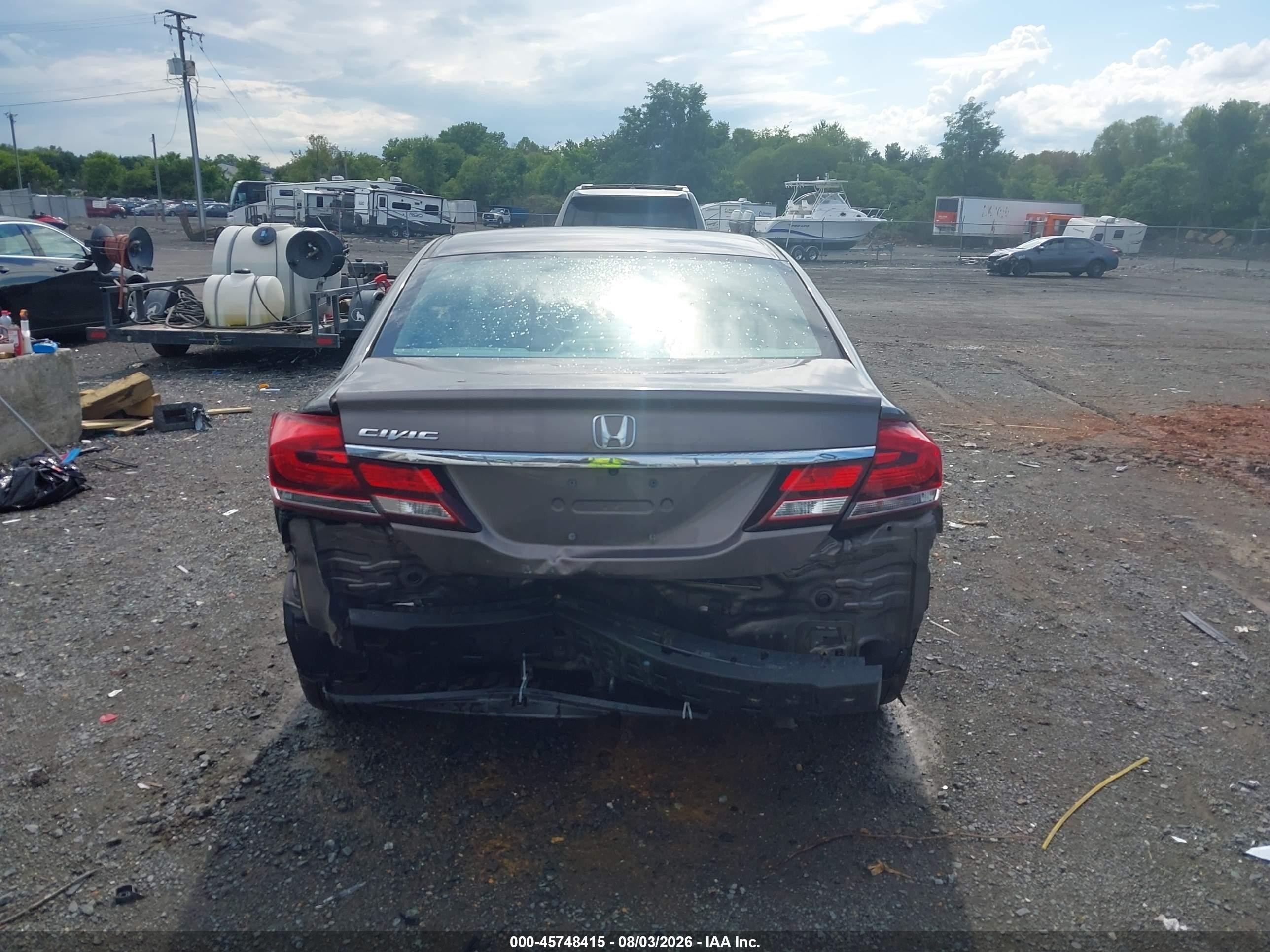 2014 Honda Civic Ex-l Gray vin: 19XFB2F99EE012524