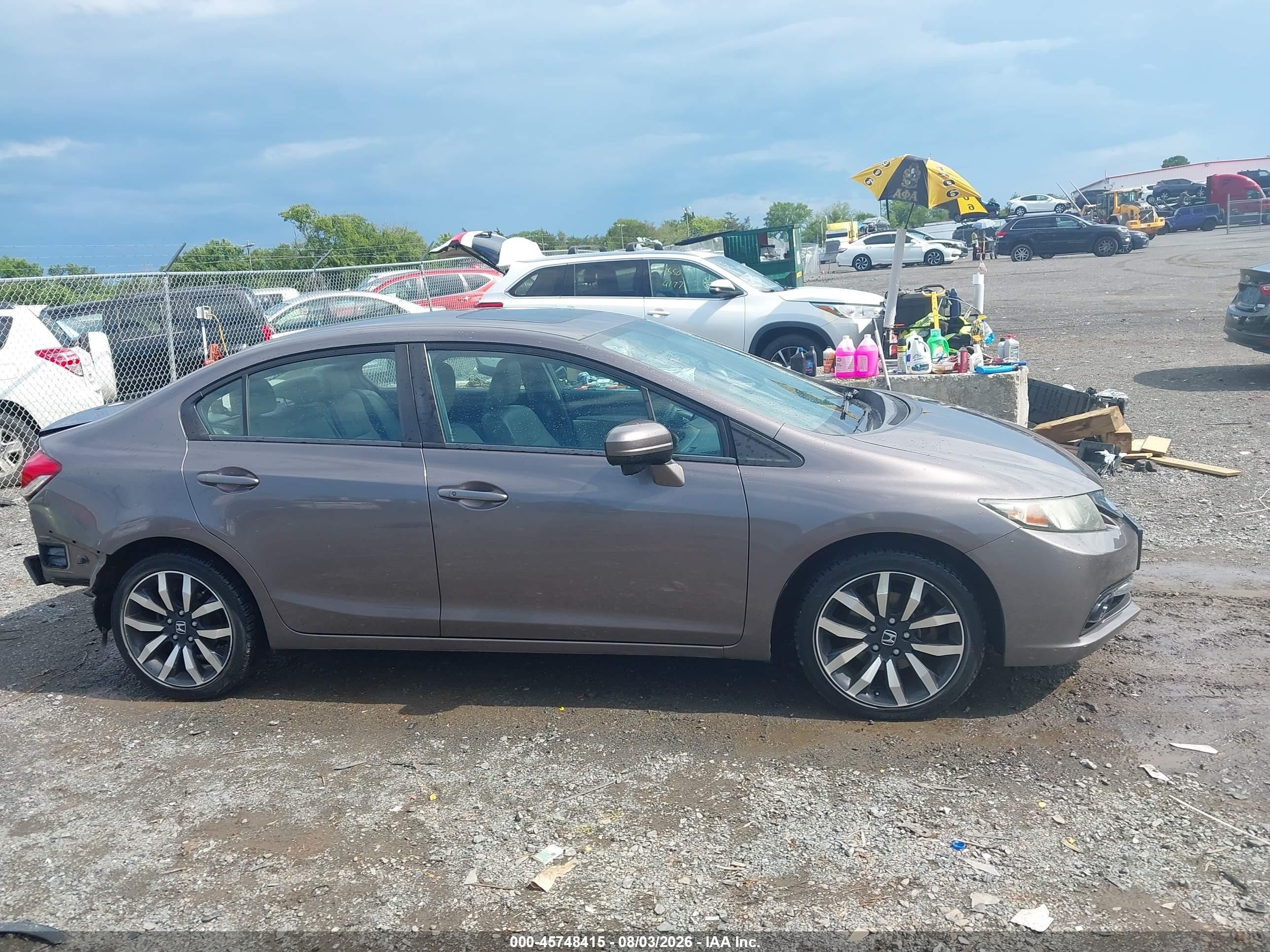 2014 Honda Civic Ex-l Gray vin: 19XFB2F99EE012524