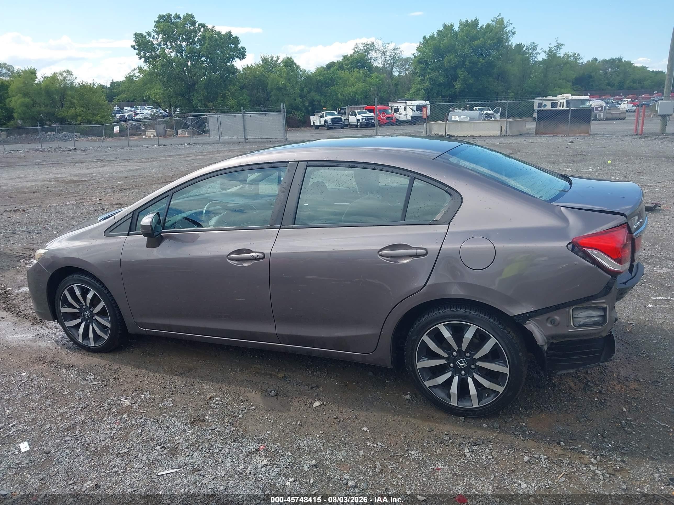2014 Honda Civic Ex-l Gray vin: 19XFB2F99EE012524