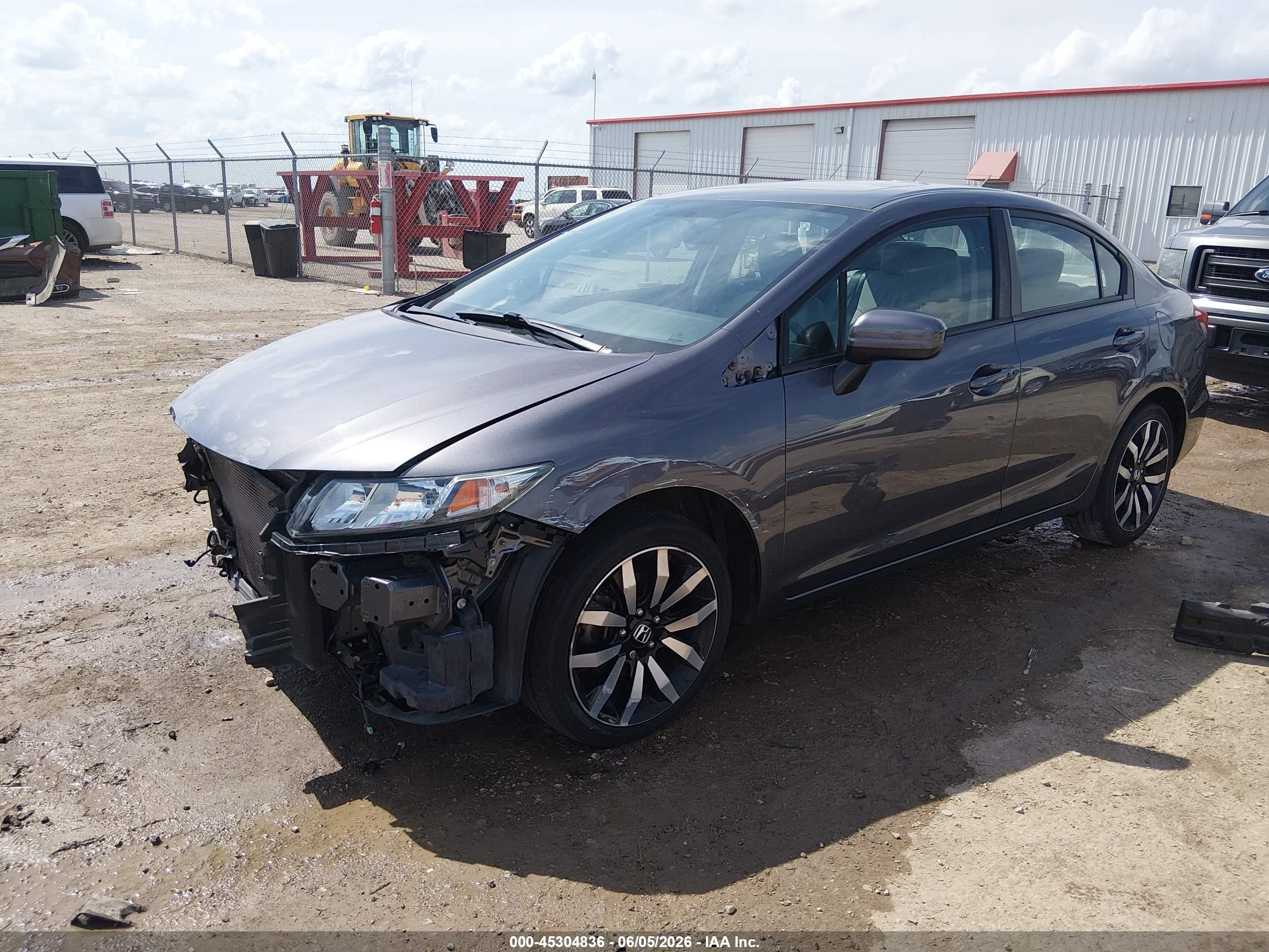 2014 Honda Civic Ex-l Gray vin: 19XFB2F99EE050738