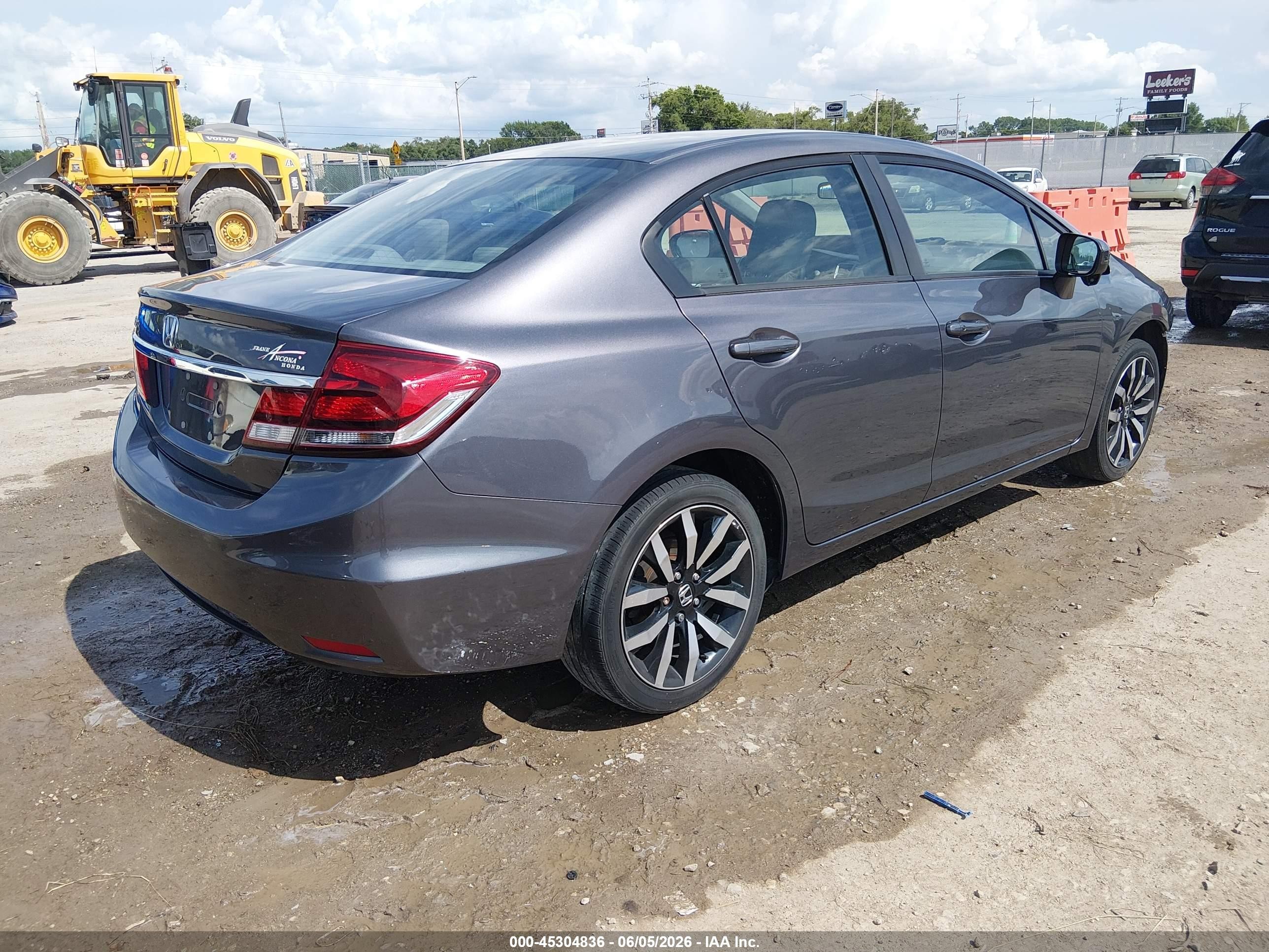 2014 Honda Civic Ex-l Gray vin: 19XFB2F99EE050738