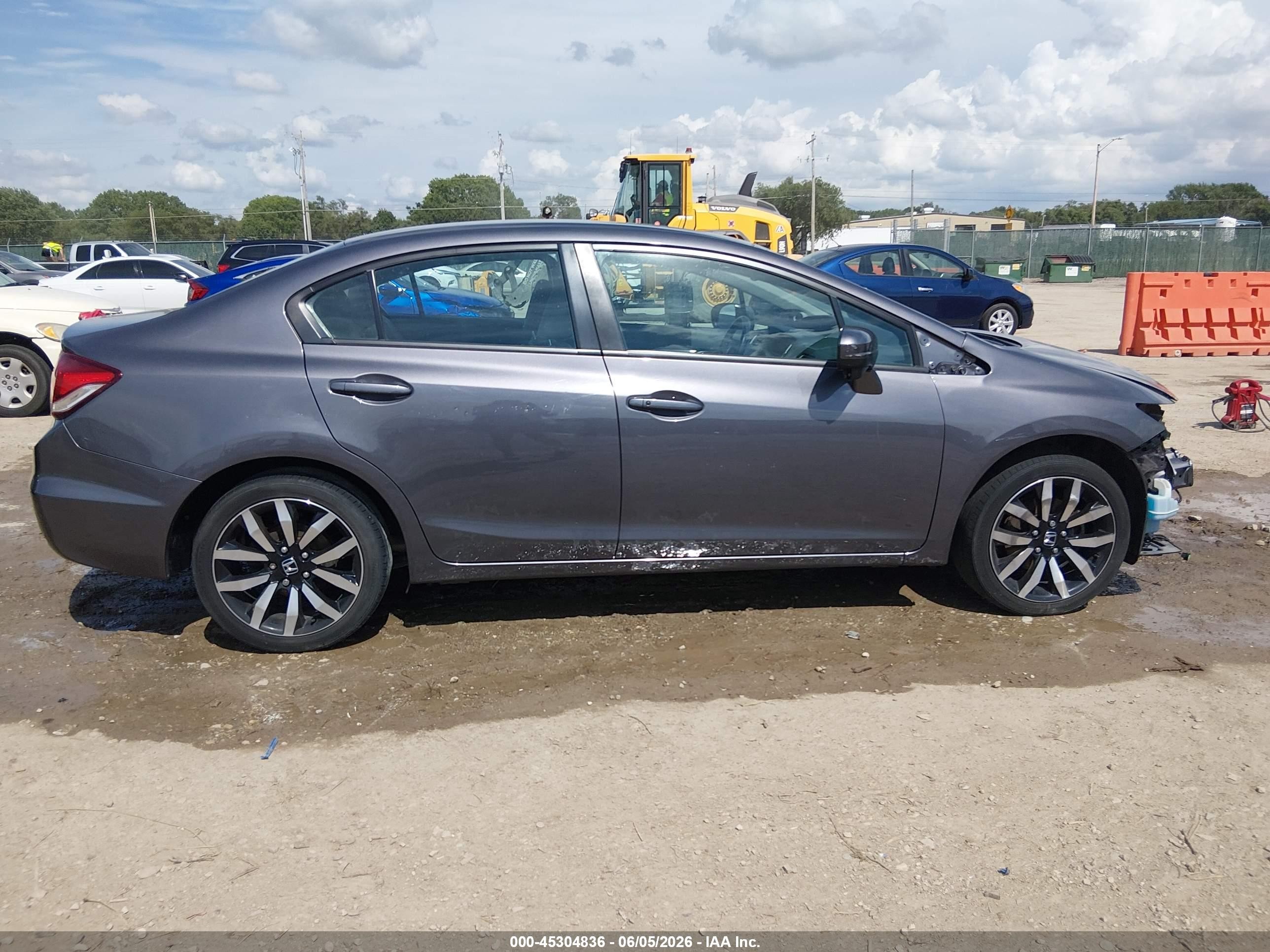 2014 Honda Civic Ex-l Gray vin: 19XFB2F99EE050738