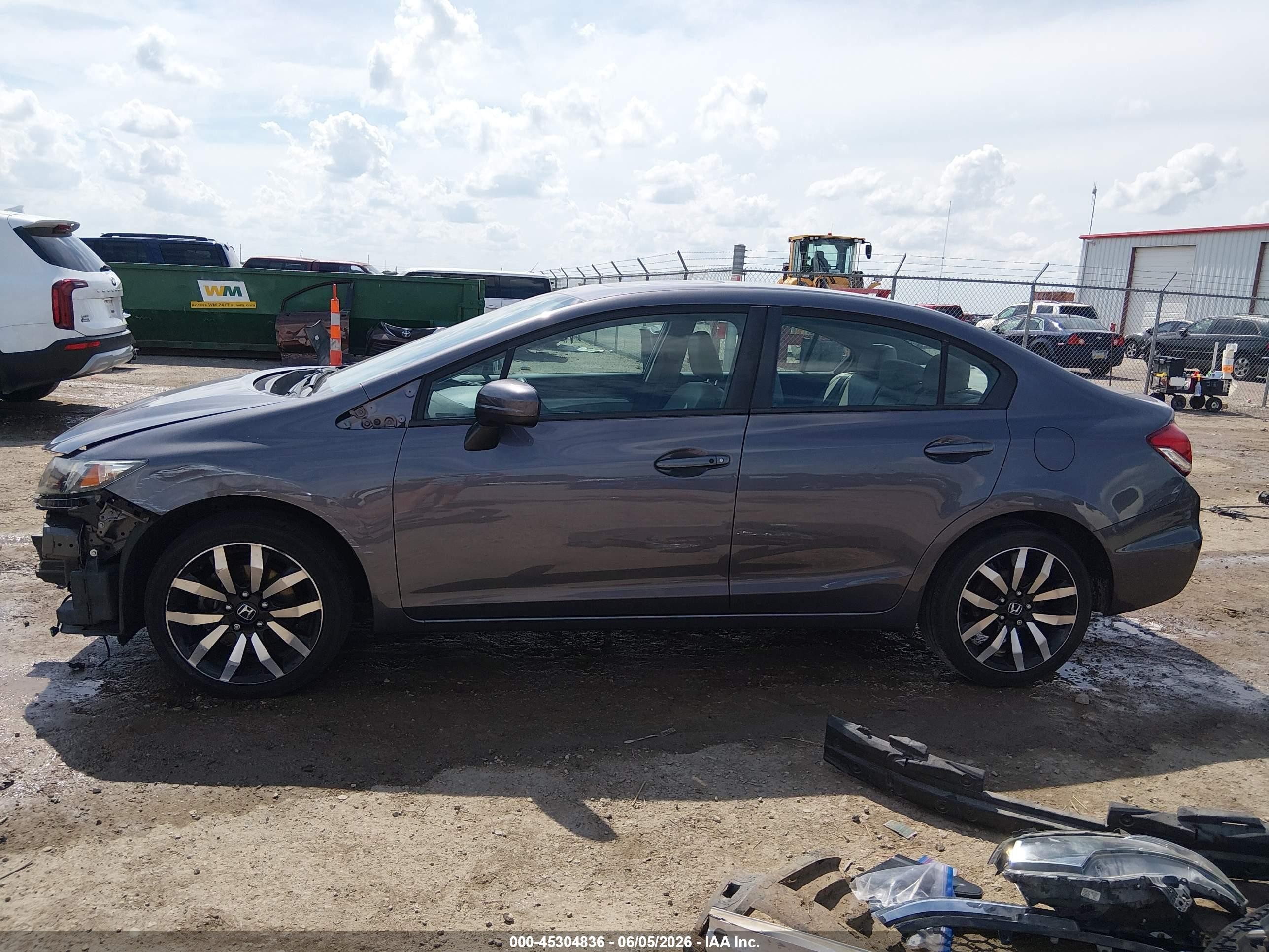 2014 Honda Civic Ex-l Gray vin: 19XFB2F99EE050738