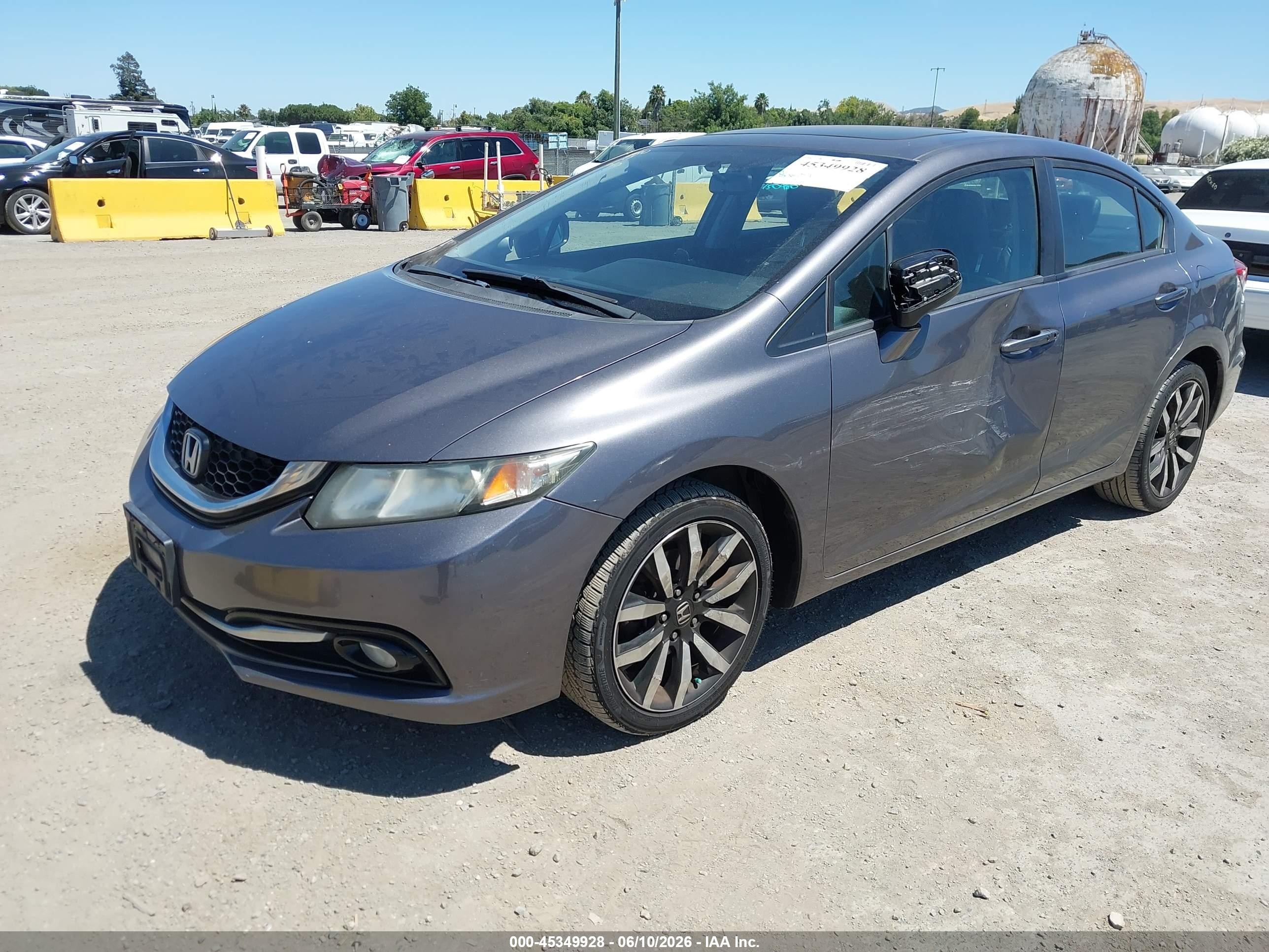 2015 Honda Civic Ex-l Gray vin: 19XFB2F99FE028286
