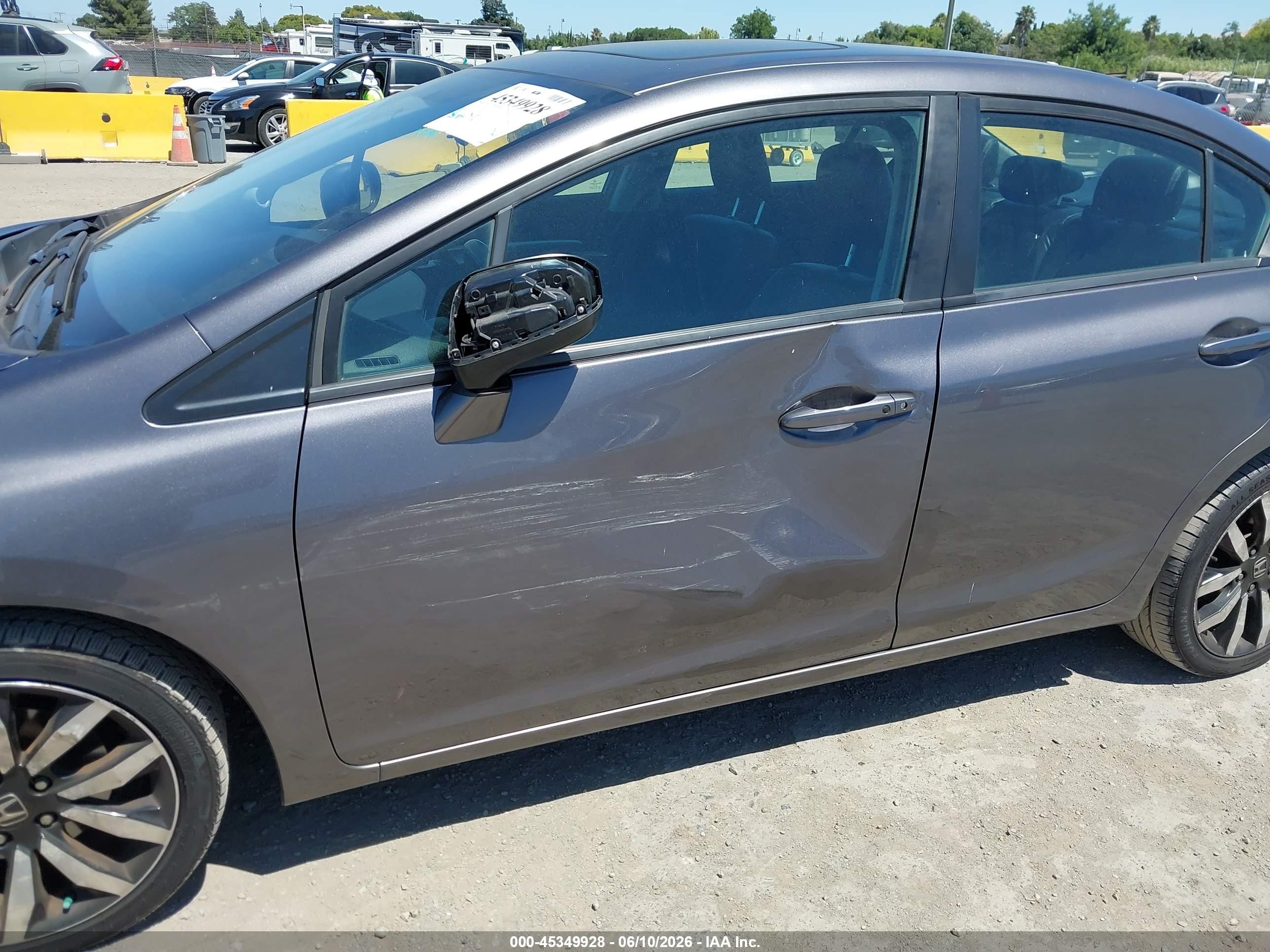 2015 Honda Civic Ex-l Gray vin: 19XFB2F99FE028286