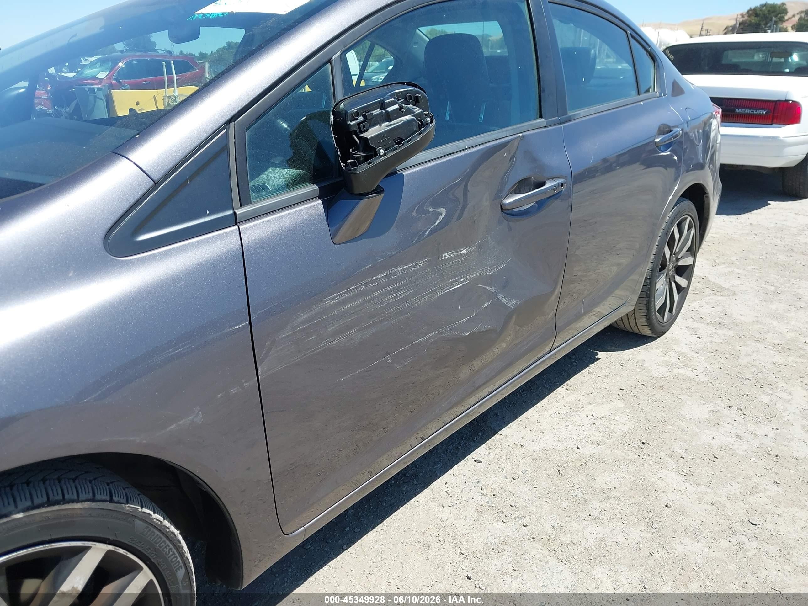 2015 Honda Civic Ex-l Gray vin: 19XFB2F99FE028286
