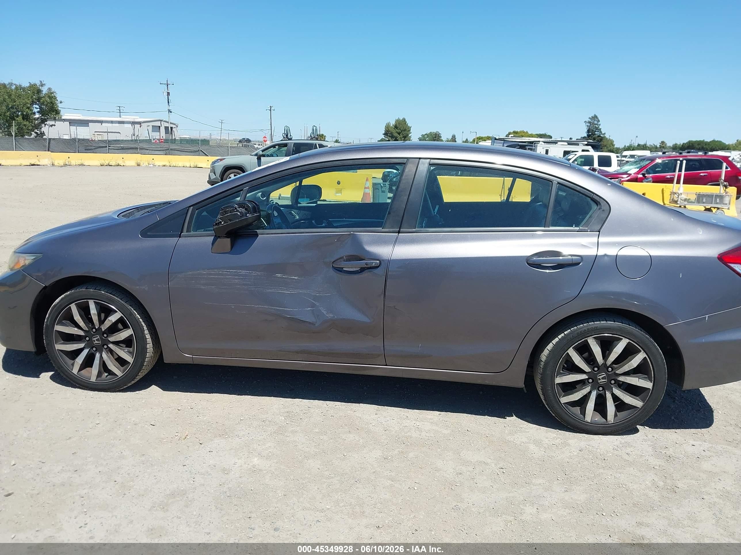 2015 Honda Civic Ex-l Gray vin: 19XFB2F99FE028286