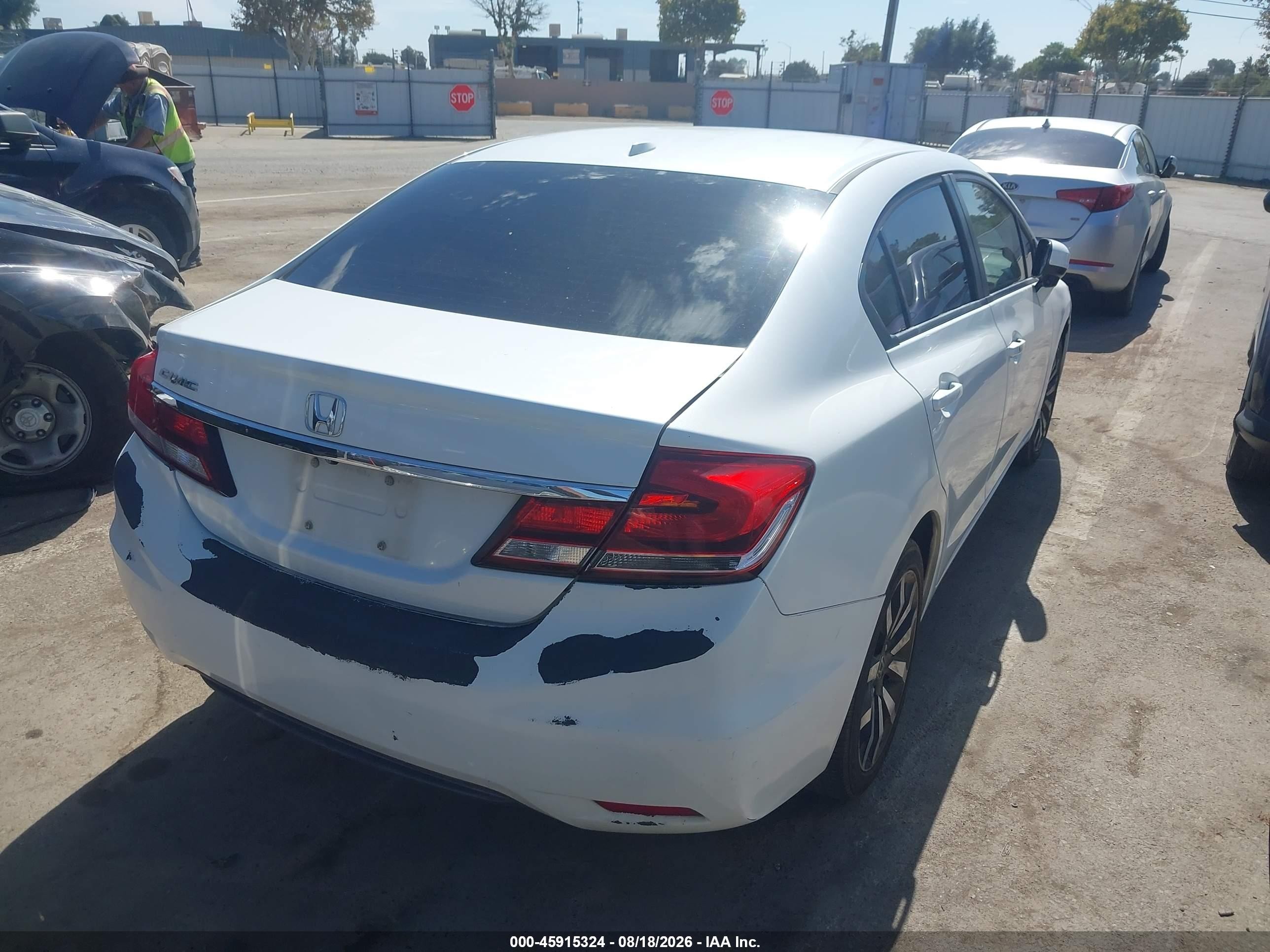 2015 Honda Civic Ex-l White vin: 19XFB2F99FE222798