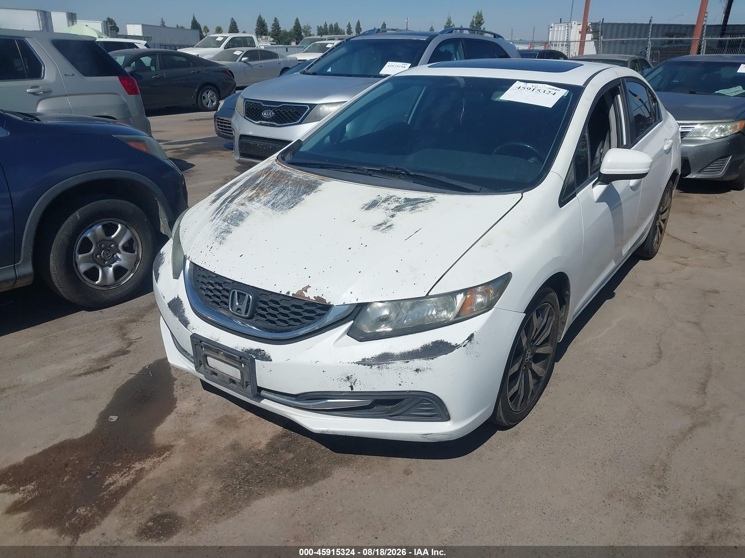 2015 Honda Civic Ex-l White vin: 19XFB2F99FE222798