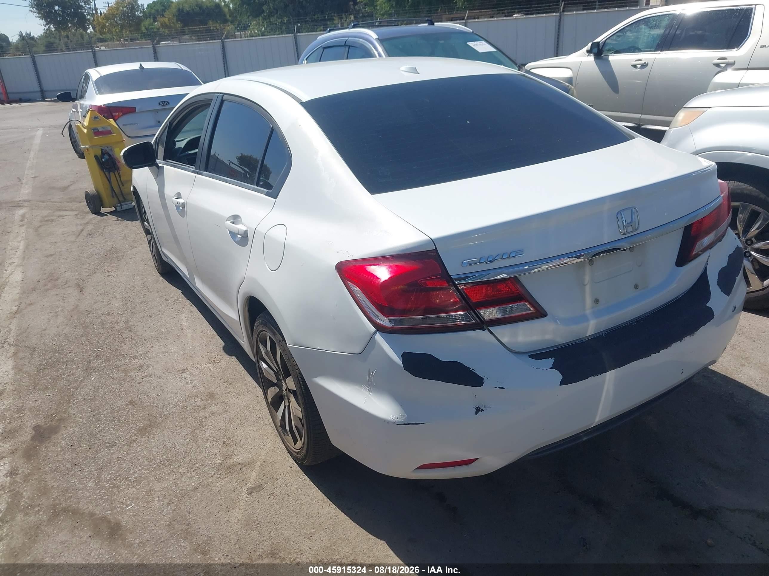 2015 Honda Civic Ex-l White vin: 19XFB2F99FE222798