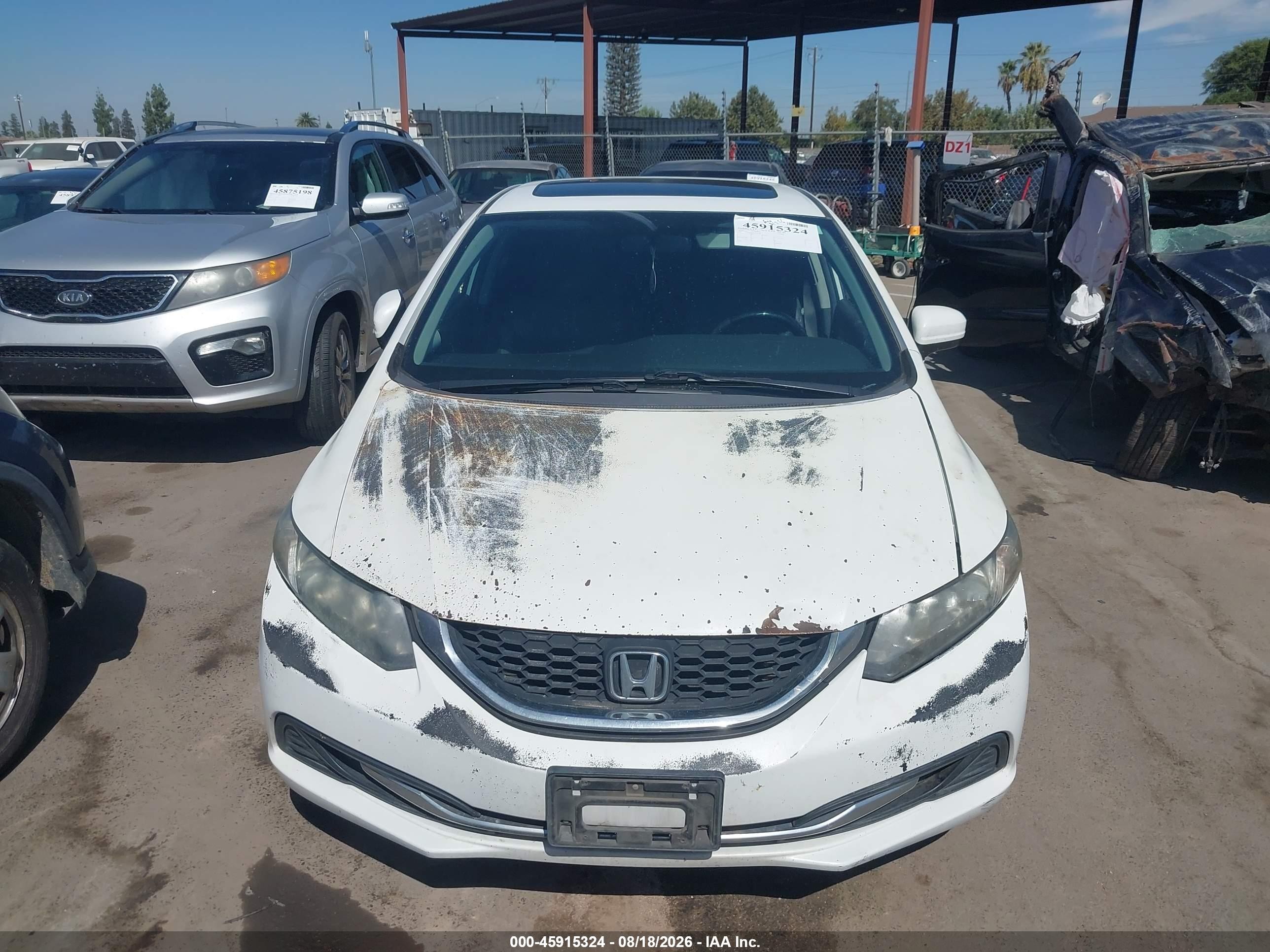 2015 Honda Civic Ex-l White vin: 19XFB2F99FE222798