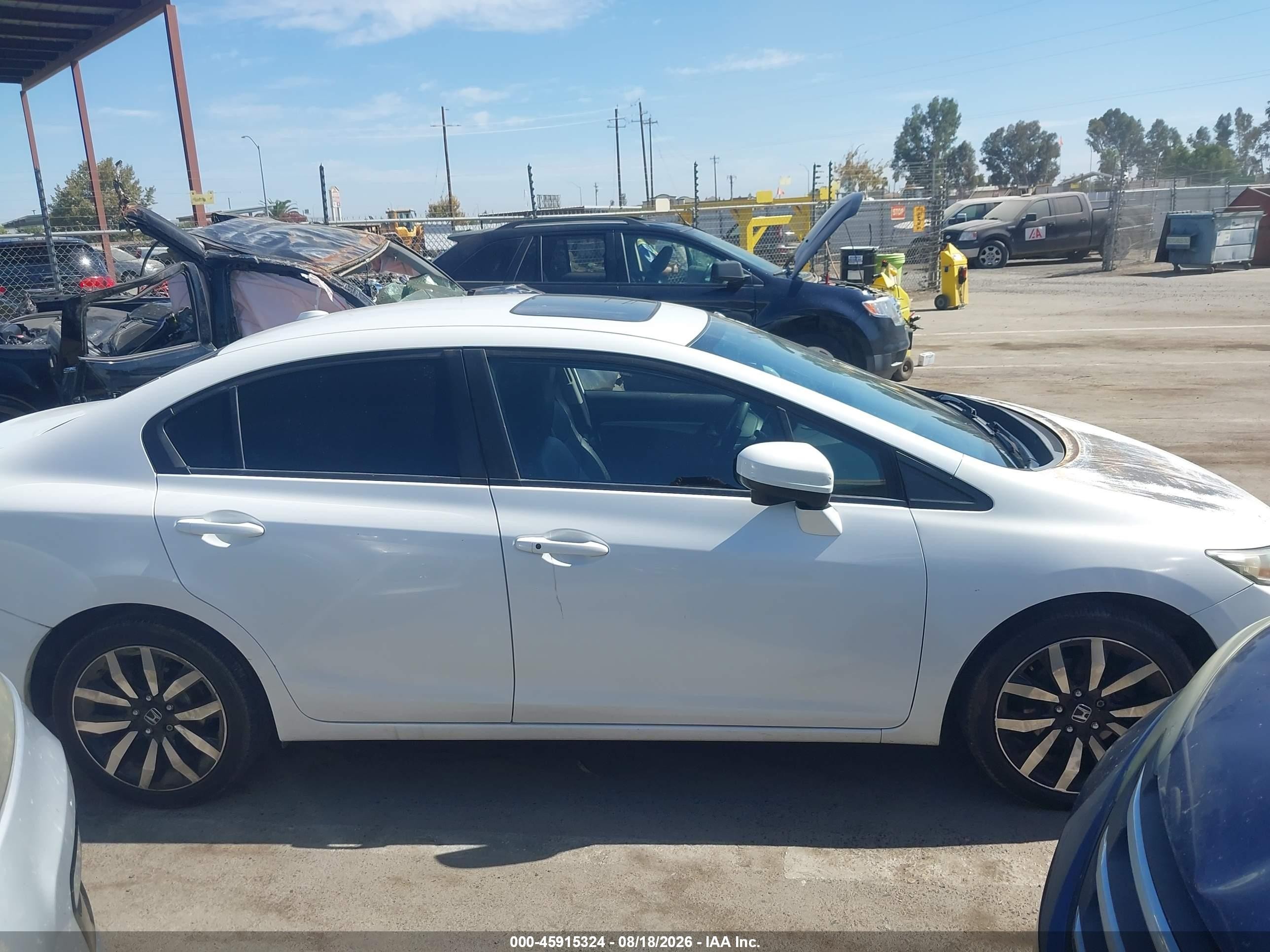 2015 Honda Civic Ex-l White vin: 19XFB2F99FE222798