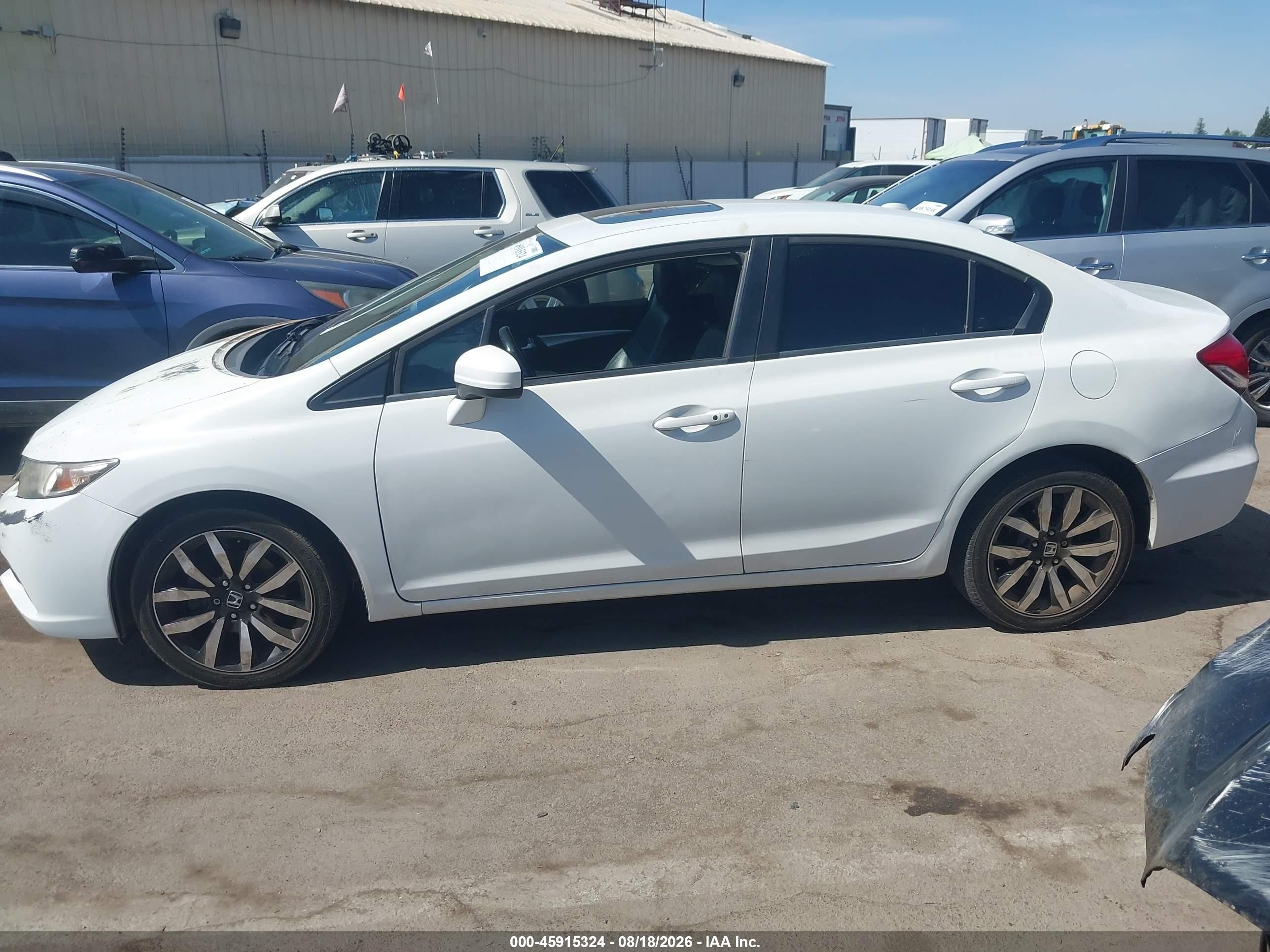 2015 Honda Civic Ex-l White vin: 19XFB2F99FE222798