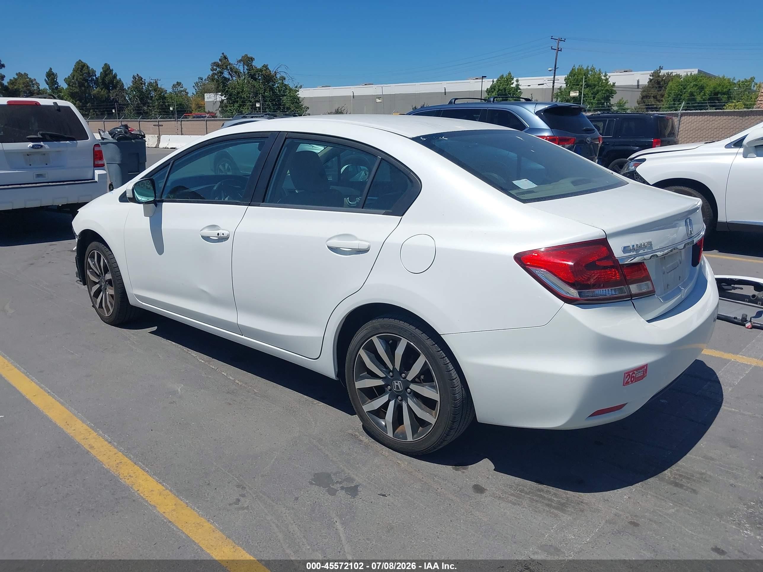2015 Honda Civic Ex-l White vin: 19XFB2F99FE234692