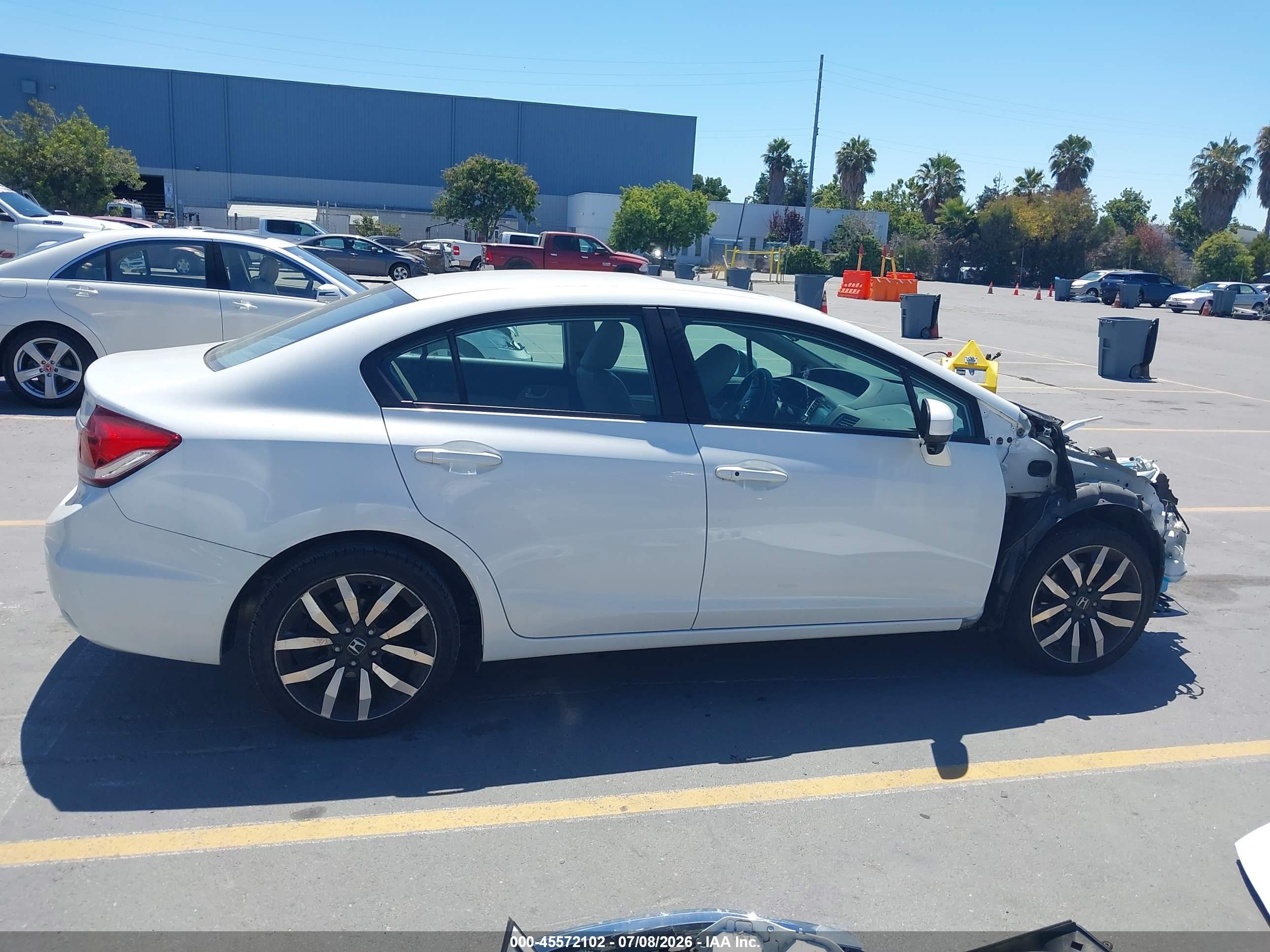 2015 Honda Civic Ex-l White vin: 19XFB2F99FE234692