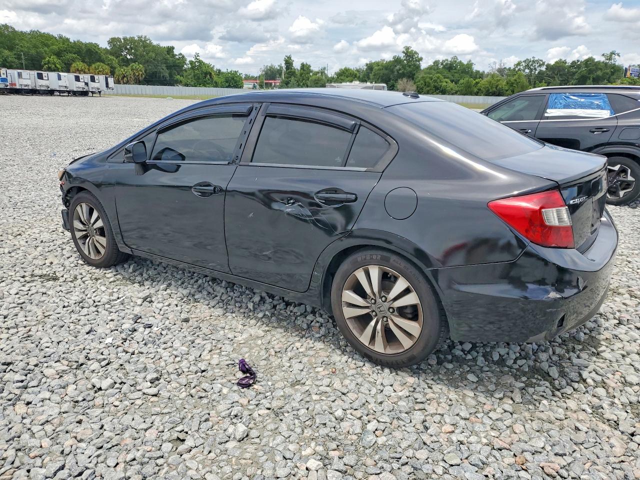 2012 Honda Civic Exl Black vin: 19XFB2F9XCE009984