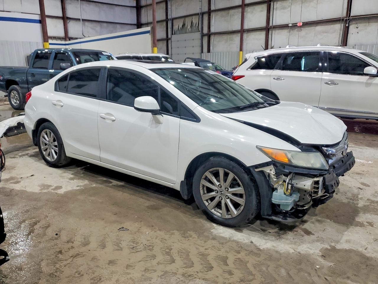2012 Honda Civic Exl White vin: 19XFB2F9XCE011783