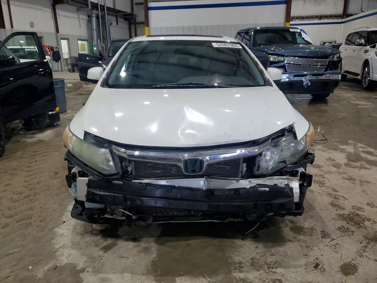 2012 Honda Civic Exl White vin: 19XFB2F9XCE011783