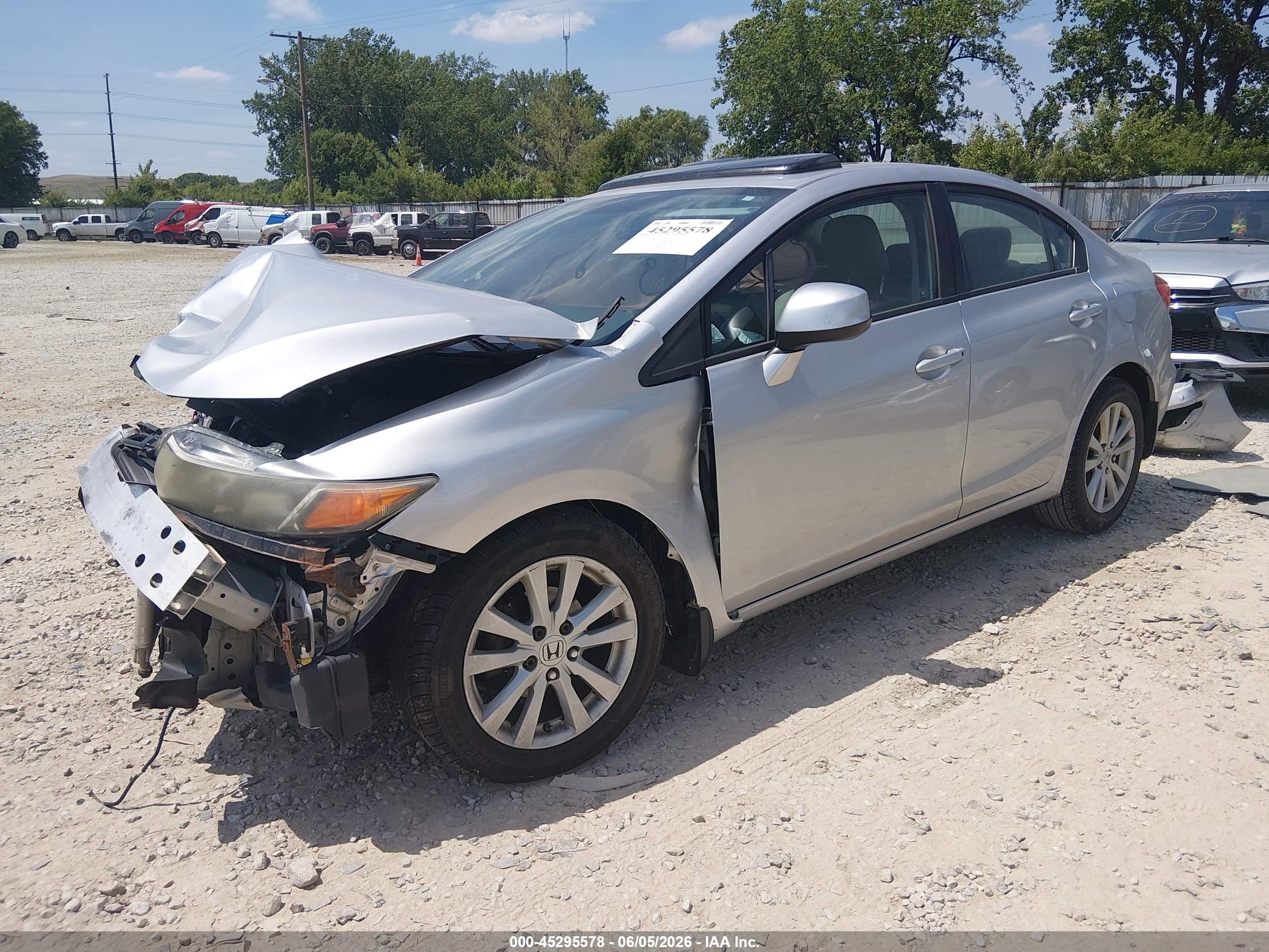2012 Honda Civic Ex-l Silver vin: 19XFB2F9XCE030432