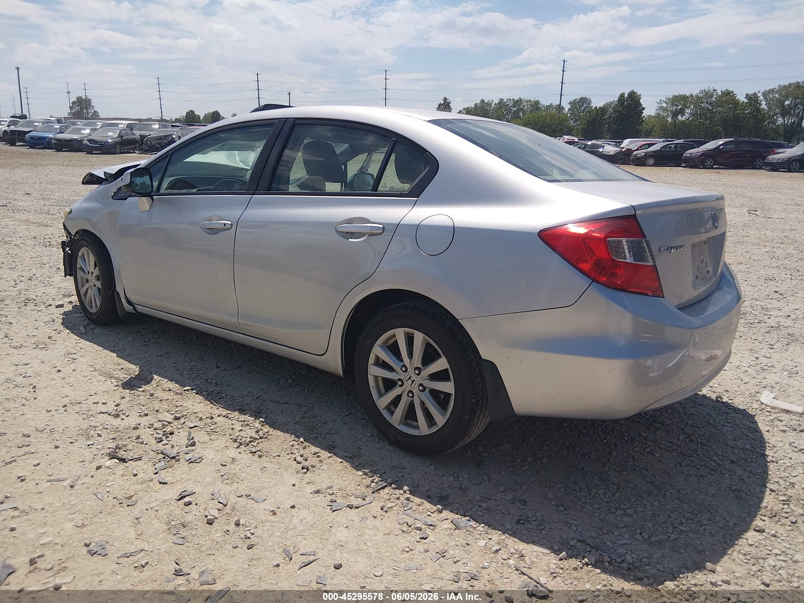 2012 Honda Civic Ex-l Silver vin: 19XFB2F9XCE030432