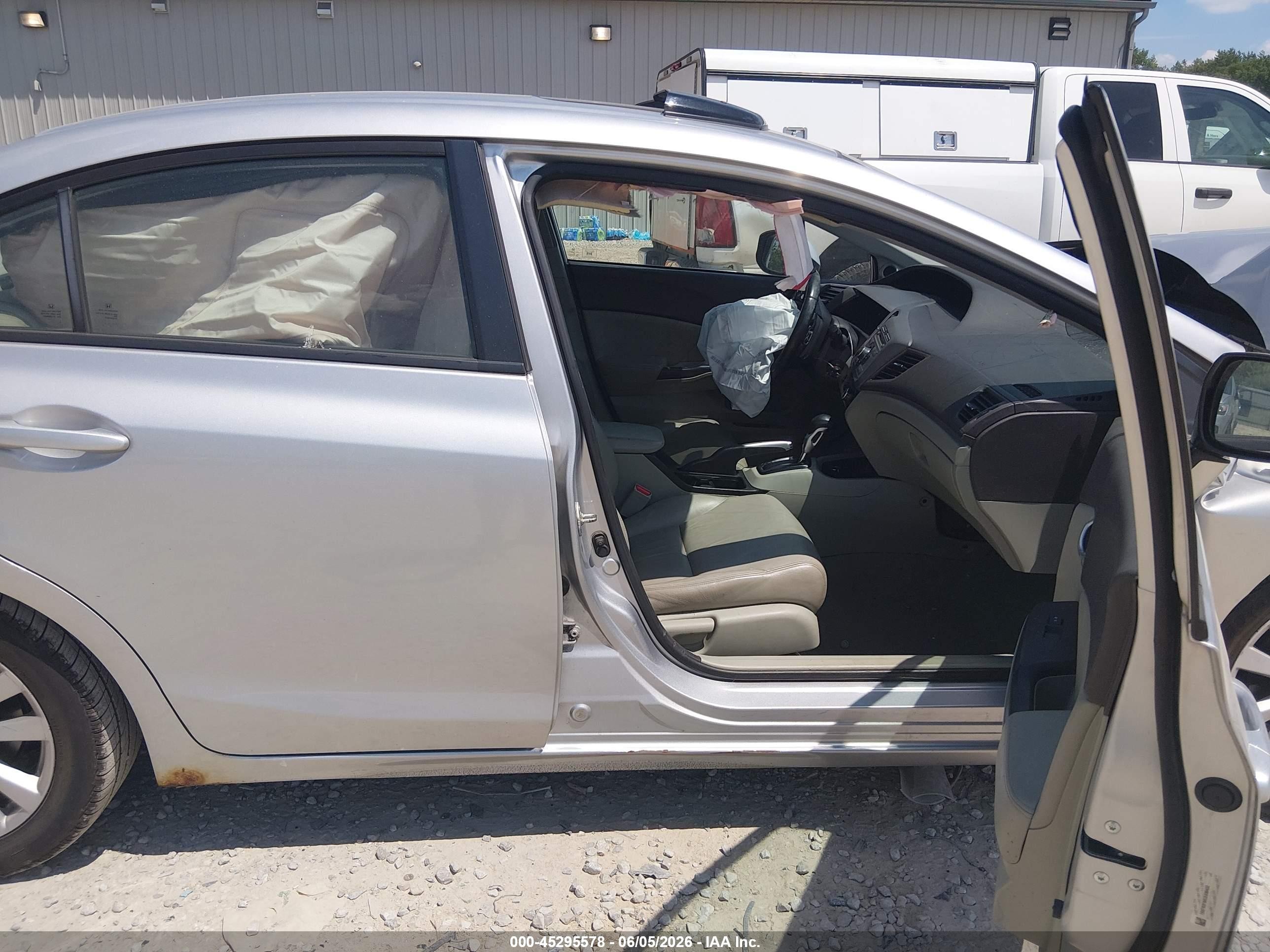 2012 Honda Civic Ex-l Silver vin: 19XFB2F9XCE030432