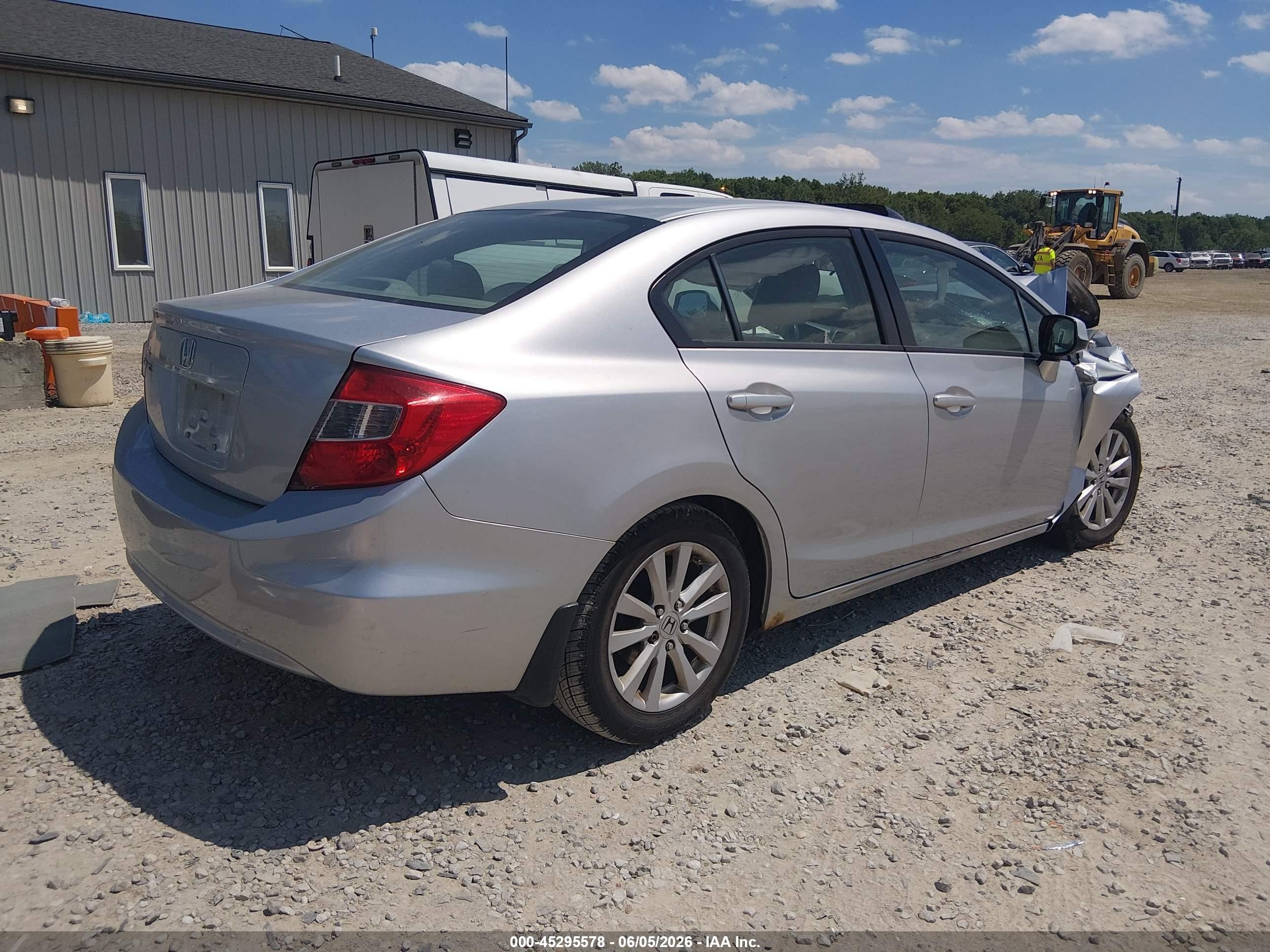 2012 Honda Civic Ex-l Silver vin: 19XFB2F9XCE030432