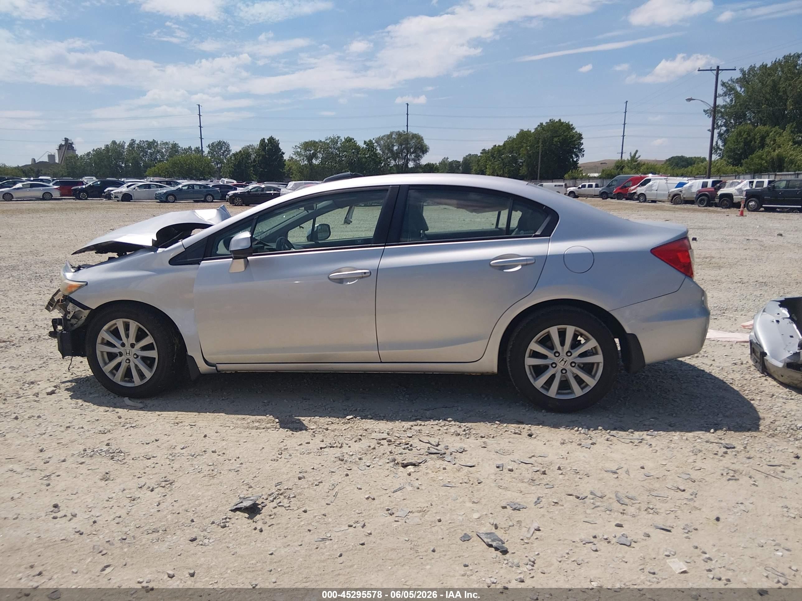 2012 Honda Civic Ex-l Silver vin: 19XFB2F9XCE030432